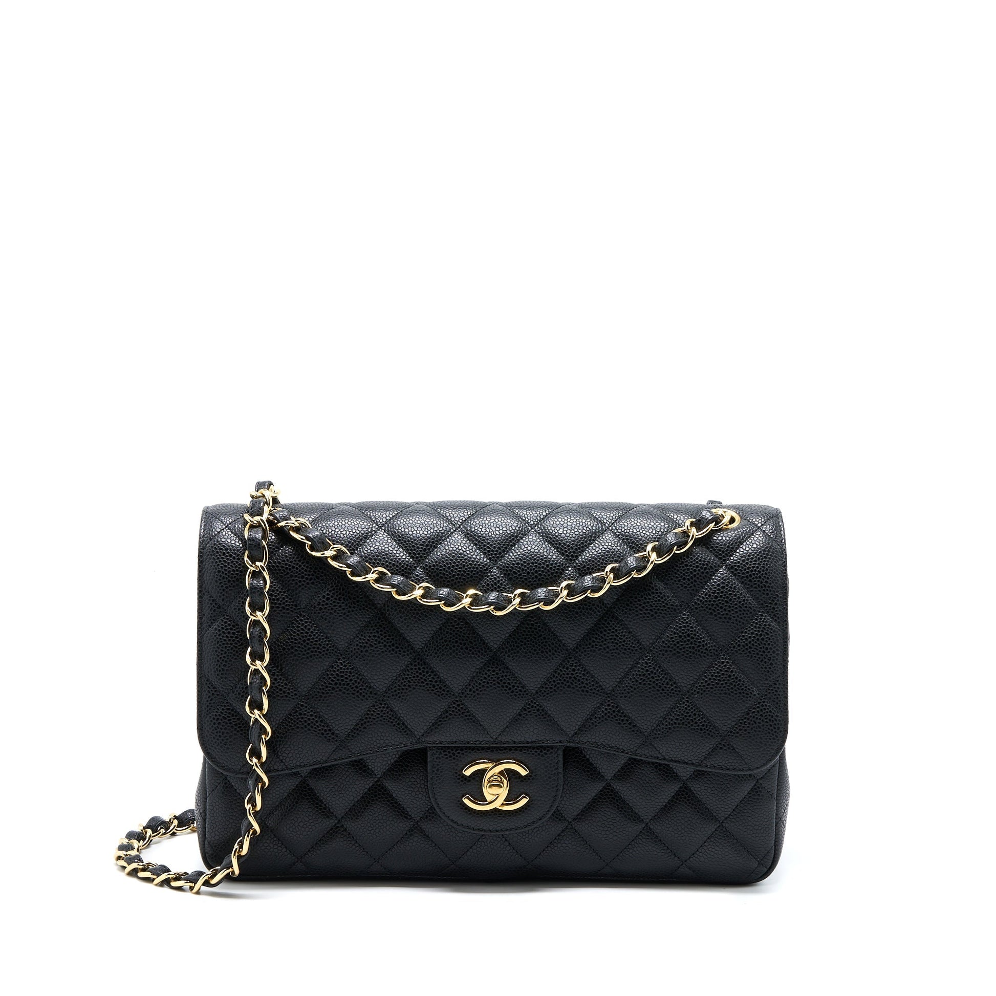 Chanel Jumbo Classic Double Flap Caviar GHW Black Shoulder Bag Ghw 3