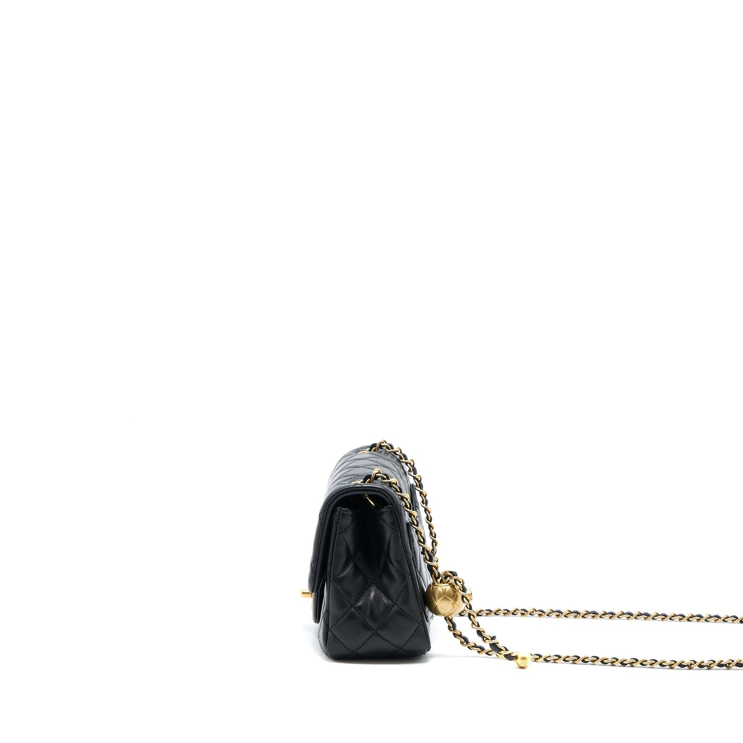 Chanel Pearl Crush Square Lambskin Brushed GHW Black Mini Bag Microchip 1