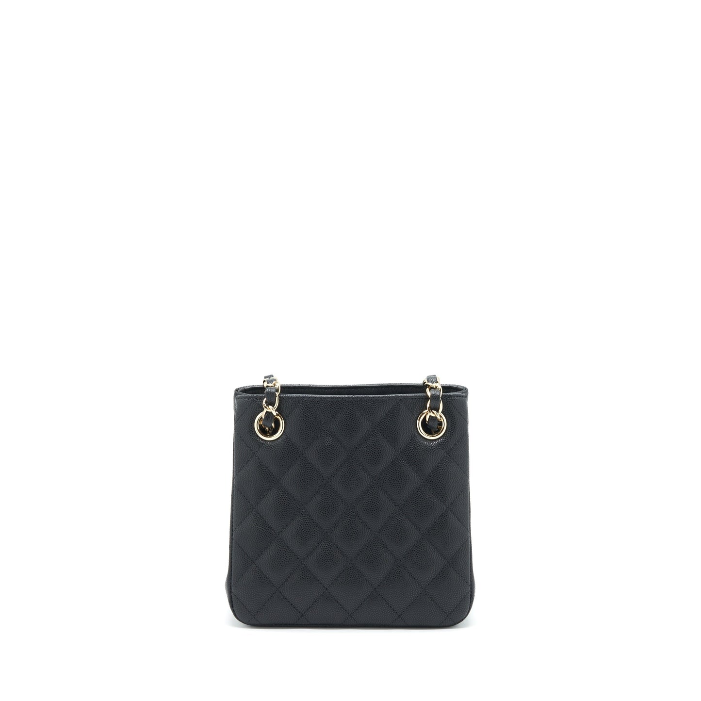 Chanel 22S Bucket Caviar LGHW Microchip Black Bucket Bag