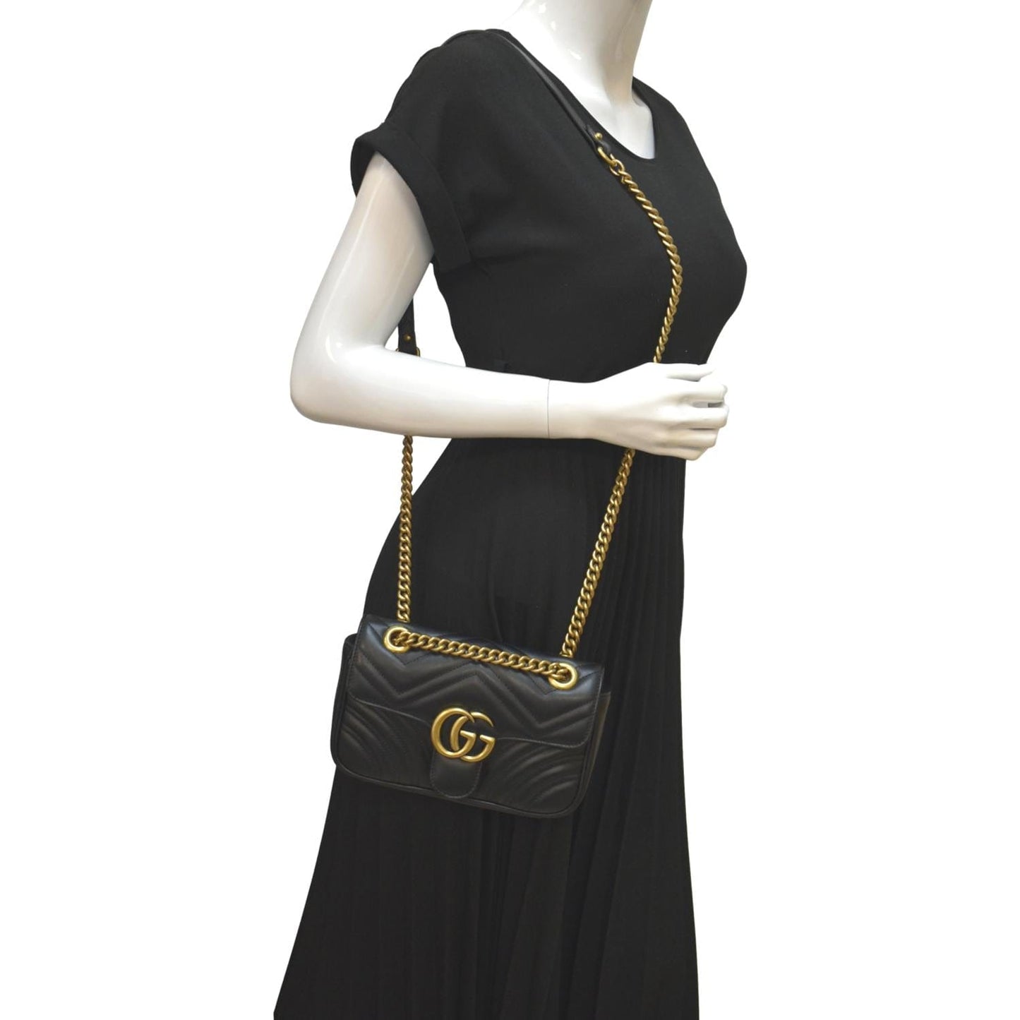 Gucci Marmont Shoulder Bag Leather Black
