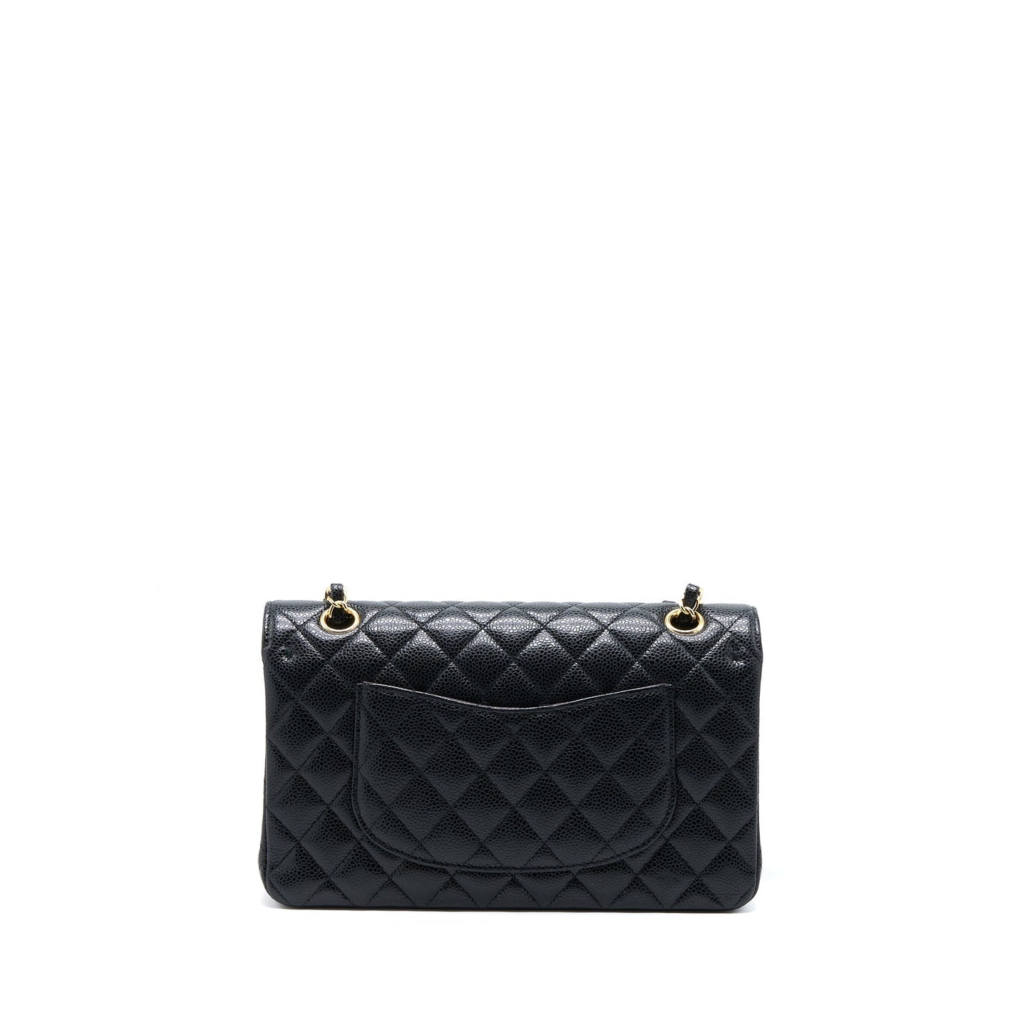 Chanel Classic Double Flap Caviar GHW Microchip Black Shoulder Bag Microchip 3