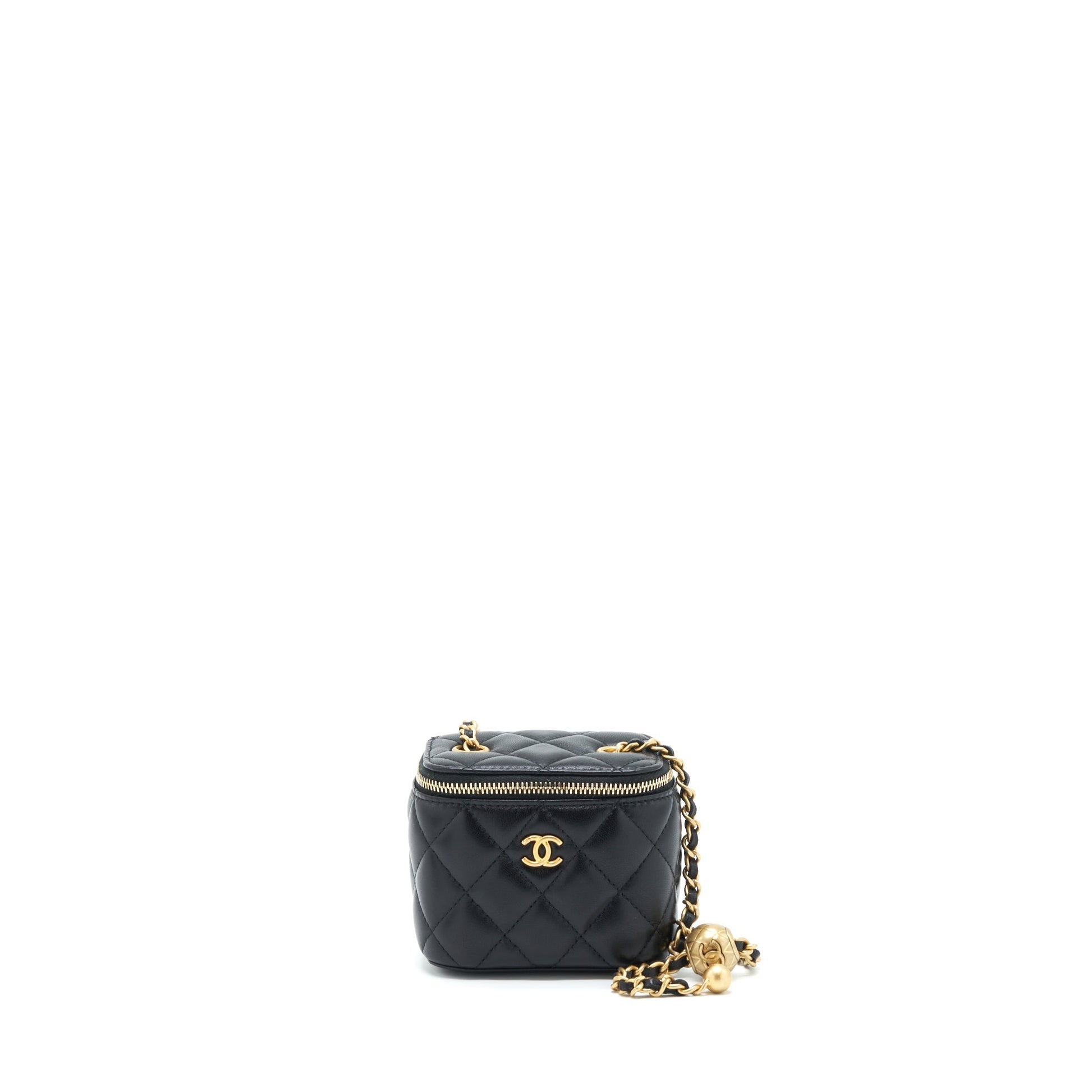 Chanel Pearl Crush Vanity Lambskin GHW Black Mini Bag Ghw 1