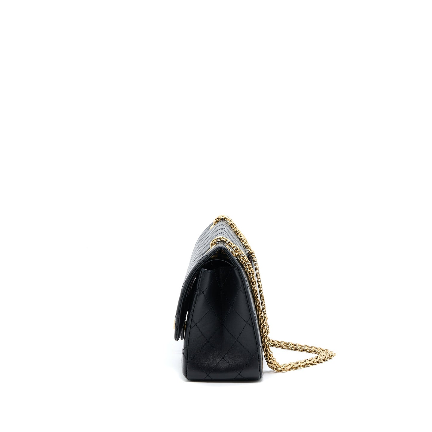 Chanel 2.55 Reissue 226 Aged Calfskin Brushed Black Handbag
