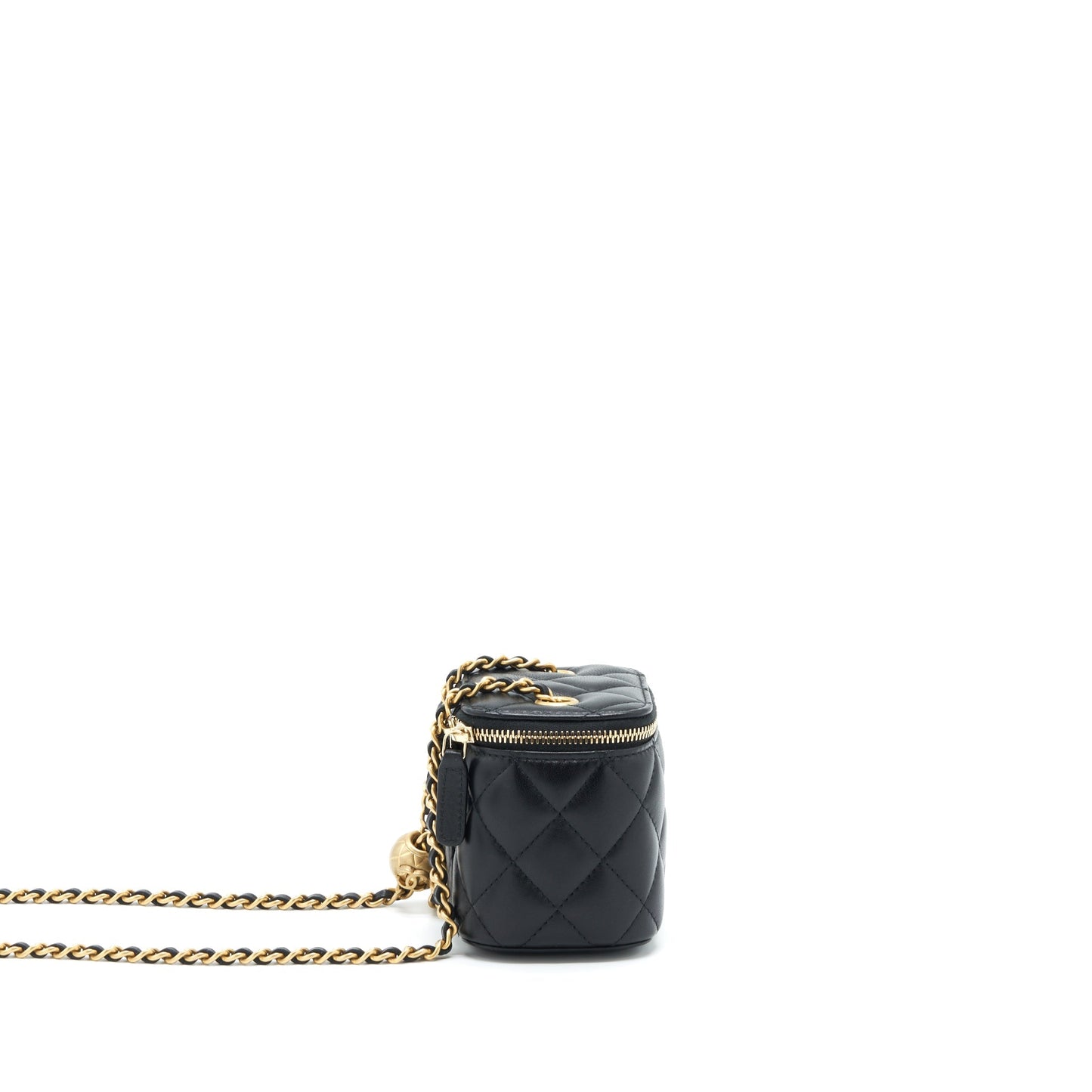 Chanel Pearl Crush Vanity Lambskin GHW Black Mini Bag Ghw 1