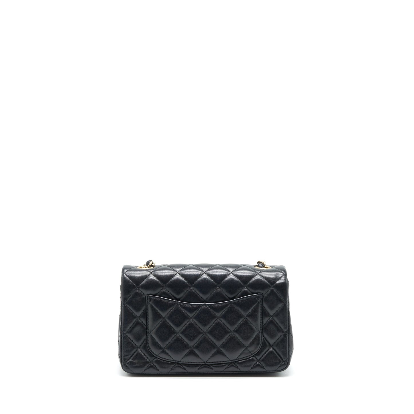 Chanel Rectangular Flap Lambskin GHW Black Shoulder Bag
