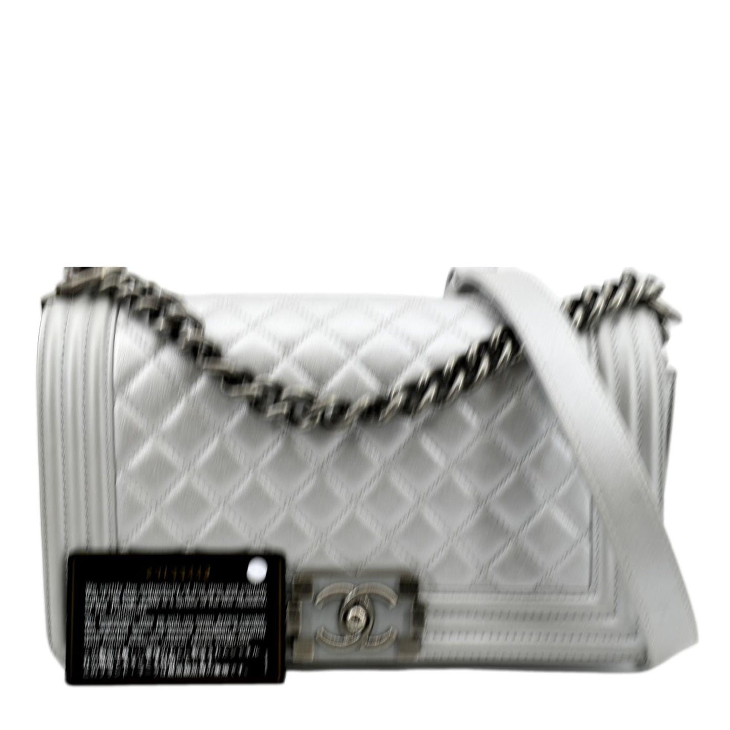 Louis Vuitton CHANEL Boy Flap Quilted Leather Silver Travel Bag