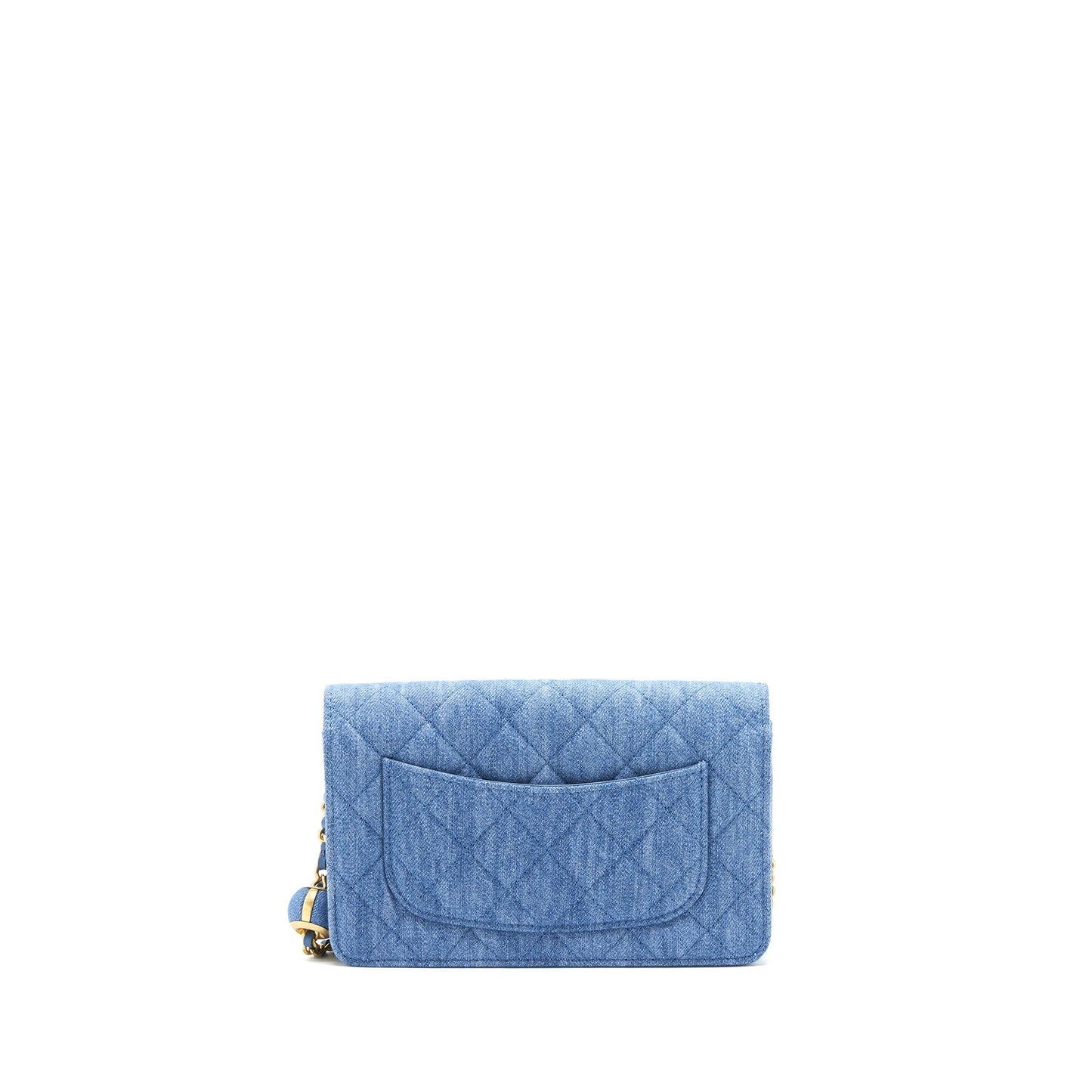 Chanel 22C Pearl Crush On Denim GHW Wallet Case Ghw 1
