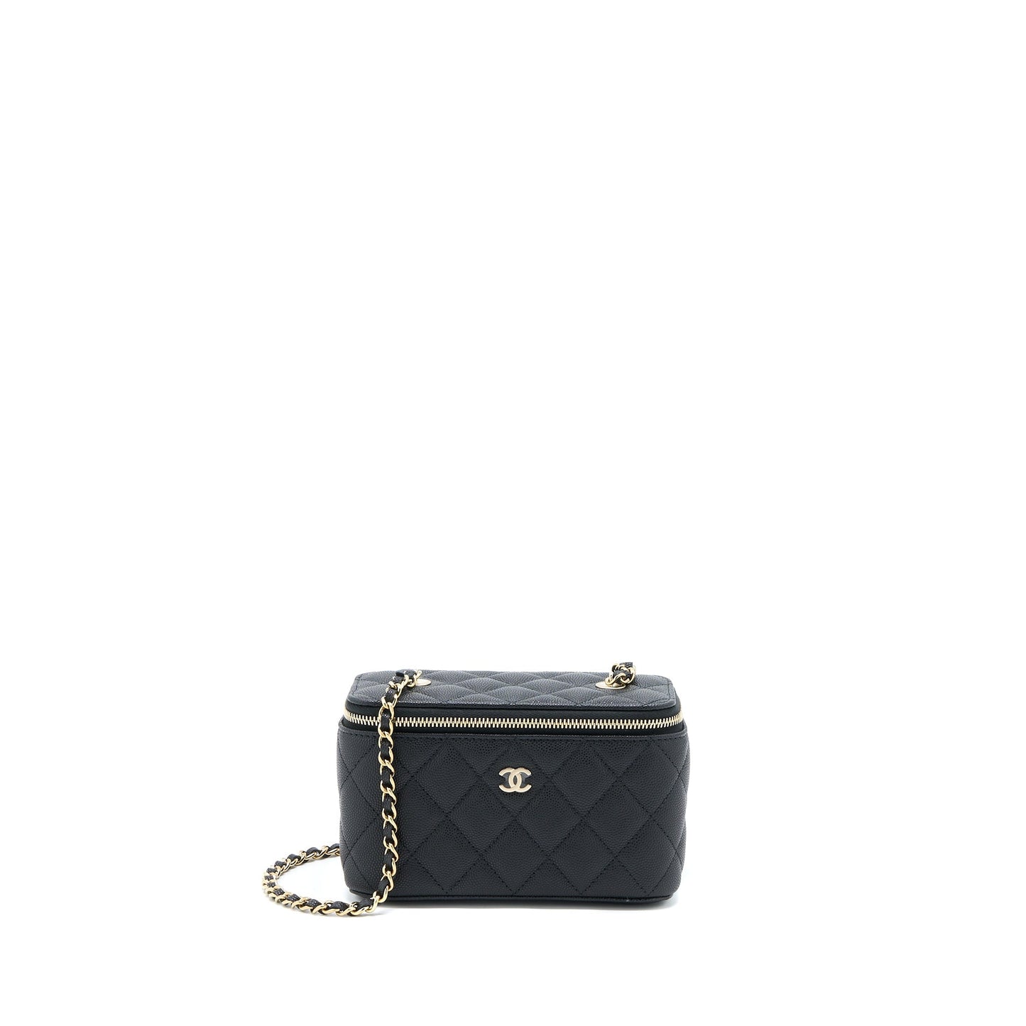 Chanel 23C Long Vanity Caviar LGHW Black Handbag