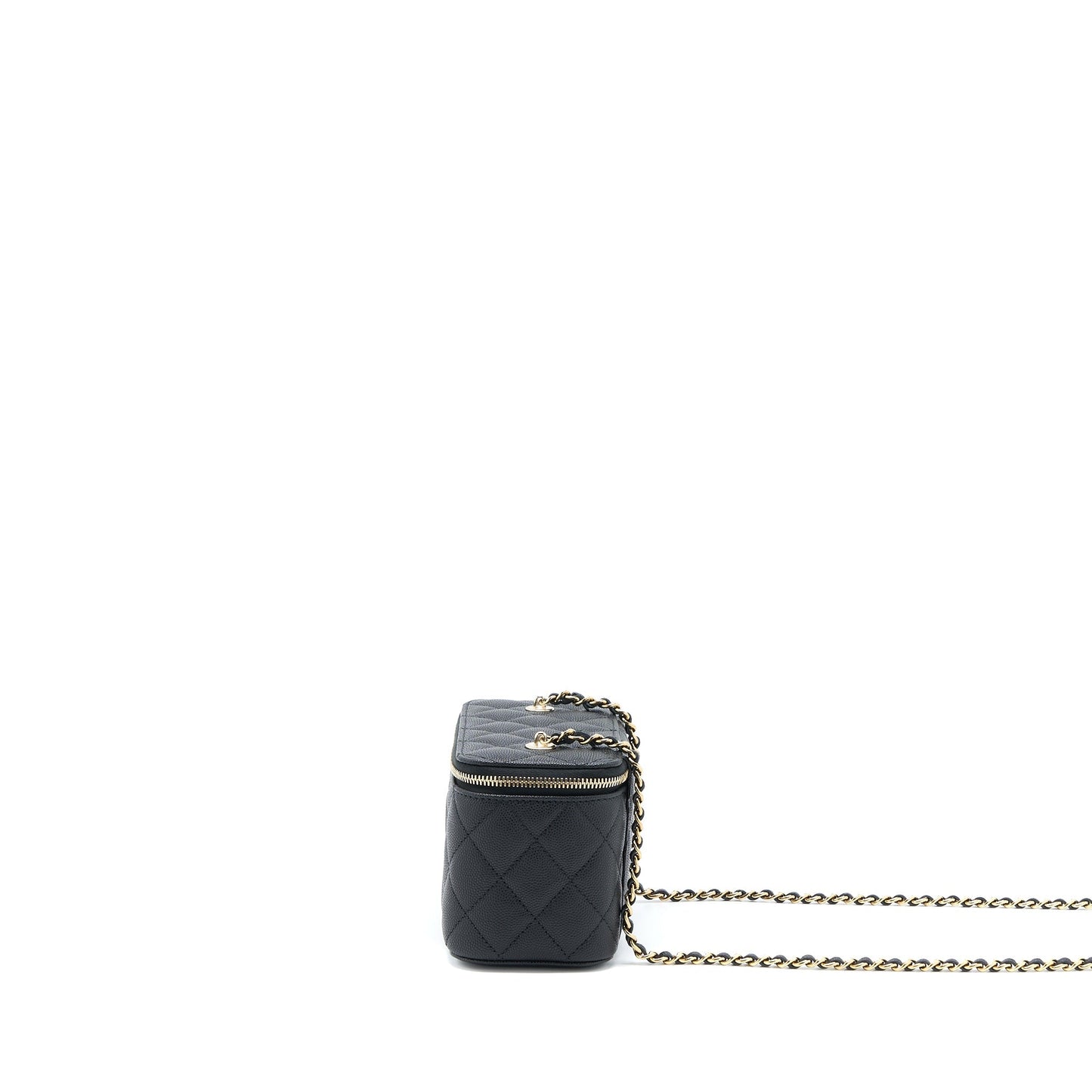 Chanel 23C Long Vanity Caviar LGHW Black Handbag