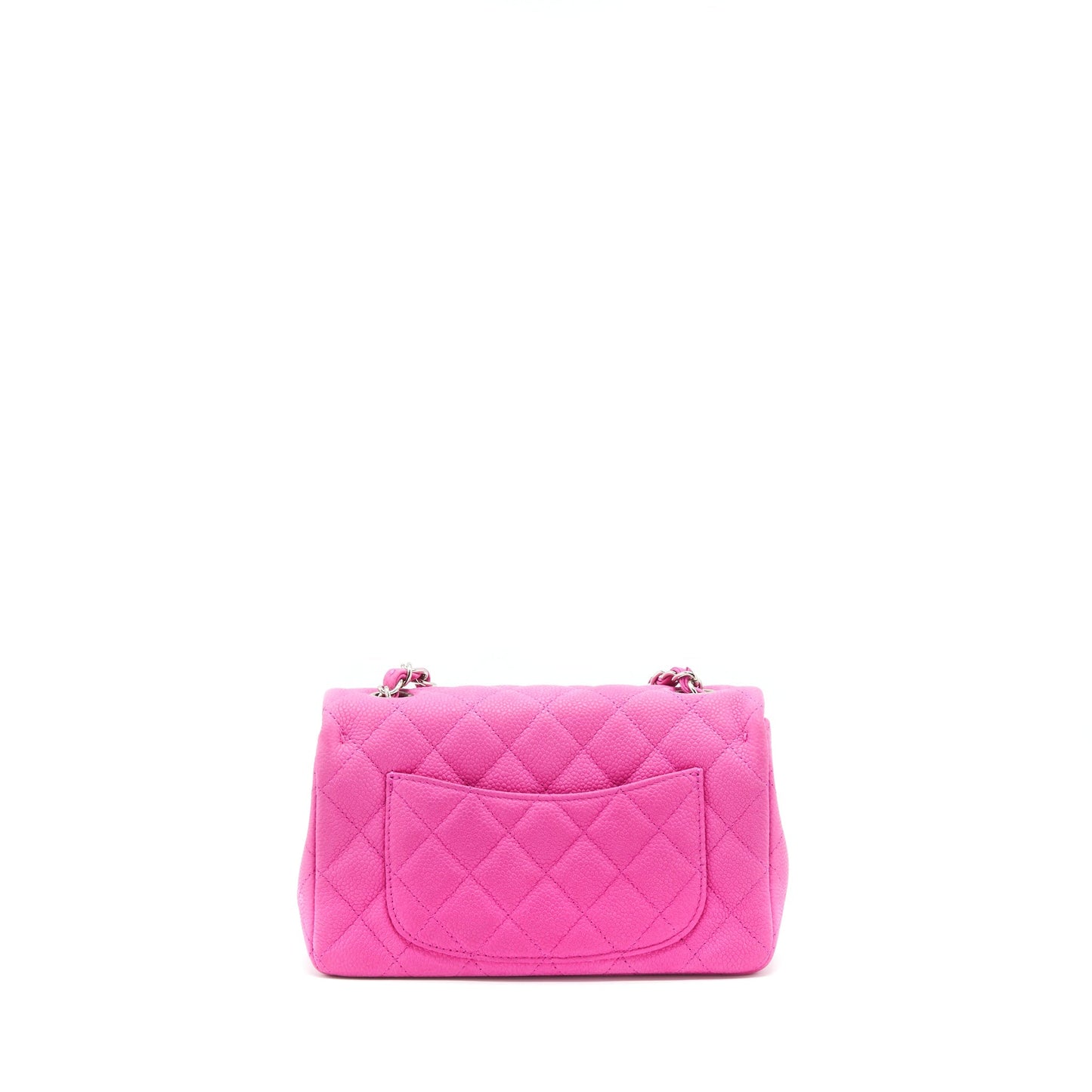 Chanel Rectangular Flap Grained Calfskin SHW Pink Shoulder Bag