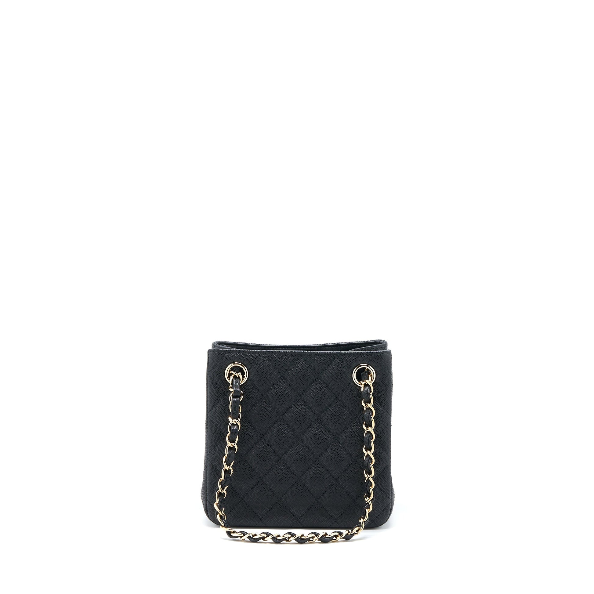 Chanel 22S Bucket Caviar LGHW Microchip Black Bucket Bag Microchip 1