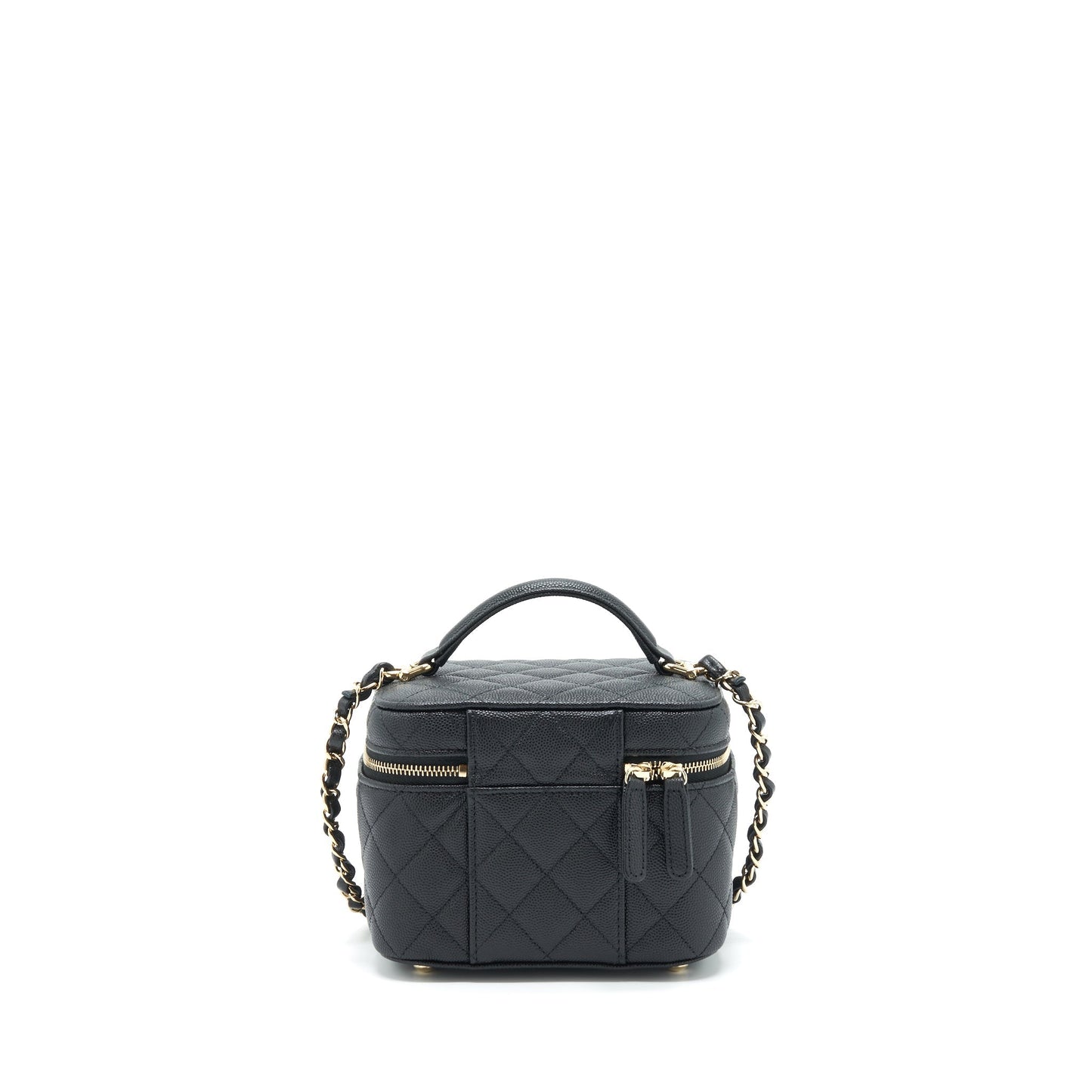 Chanel 22S Top Handle Vanity Caviar LGHW Black Handbag
