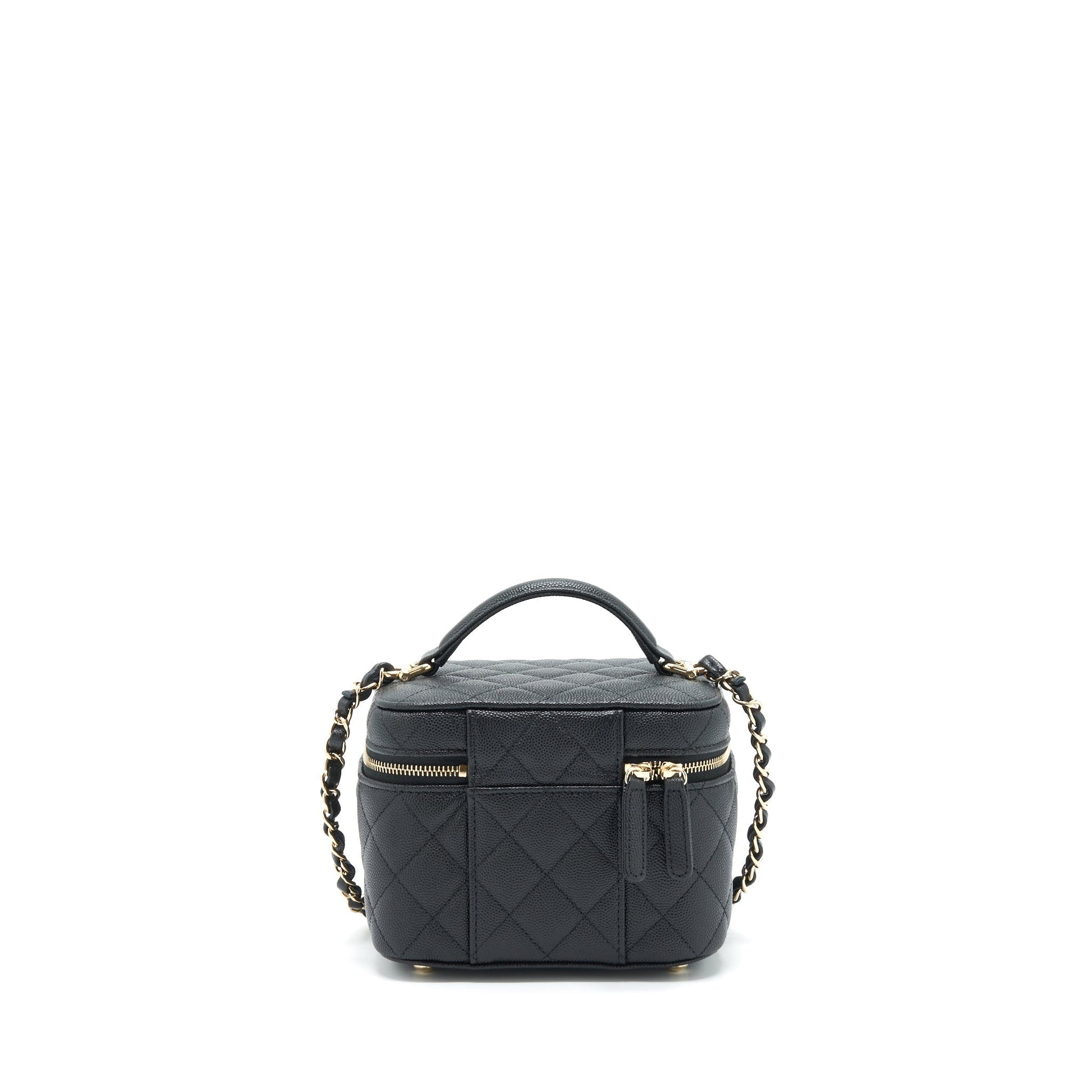 Chanel 22S Top Handle Vanity Caviar LGHW Black Handbag