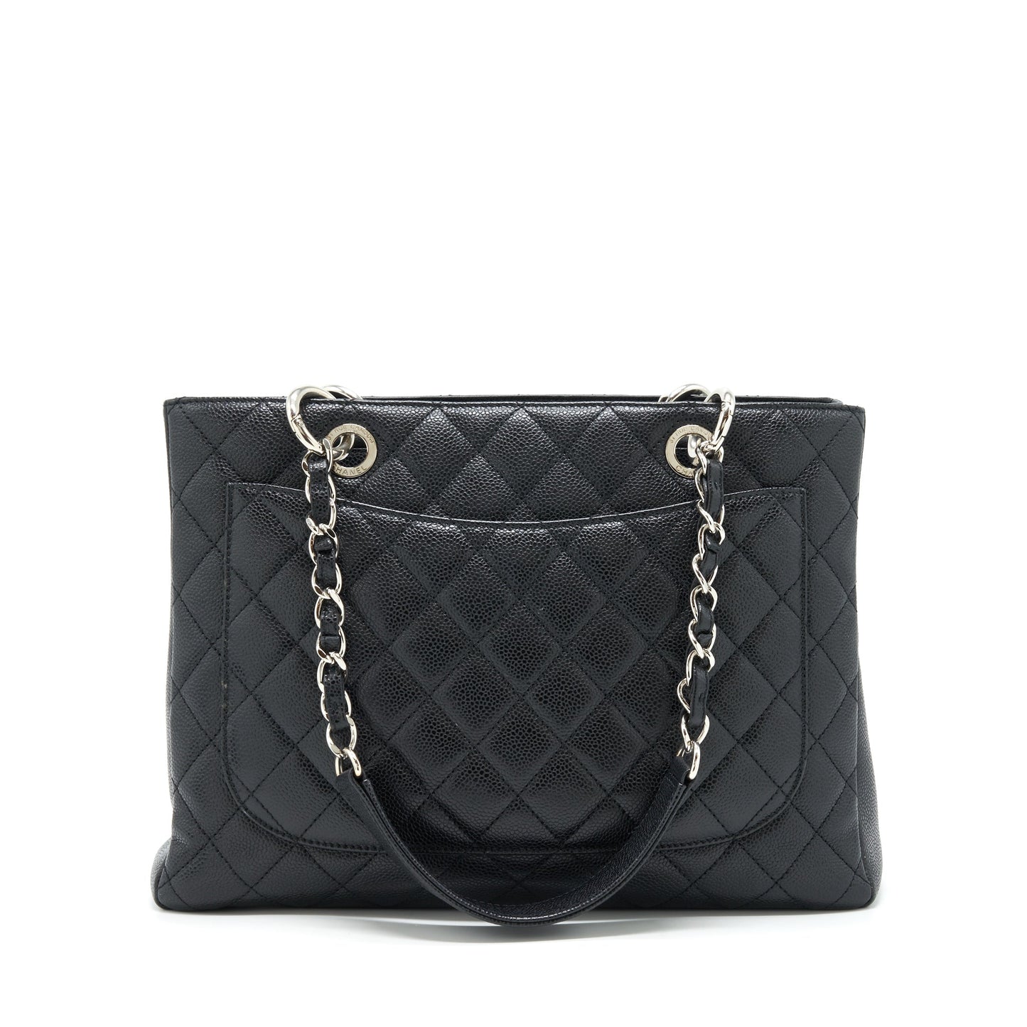 Chanel Grand Shopping Caviar SHW Black Tote Bag Shw 1