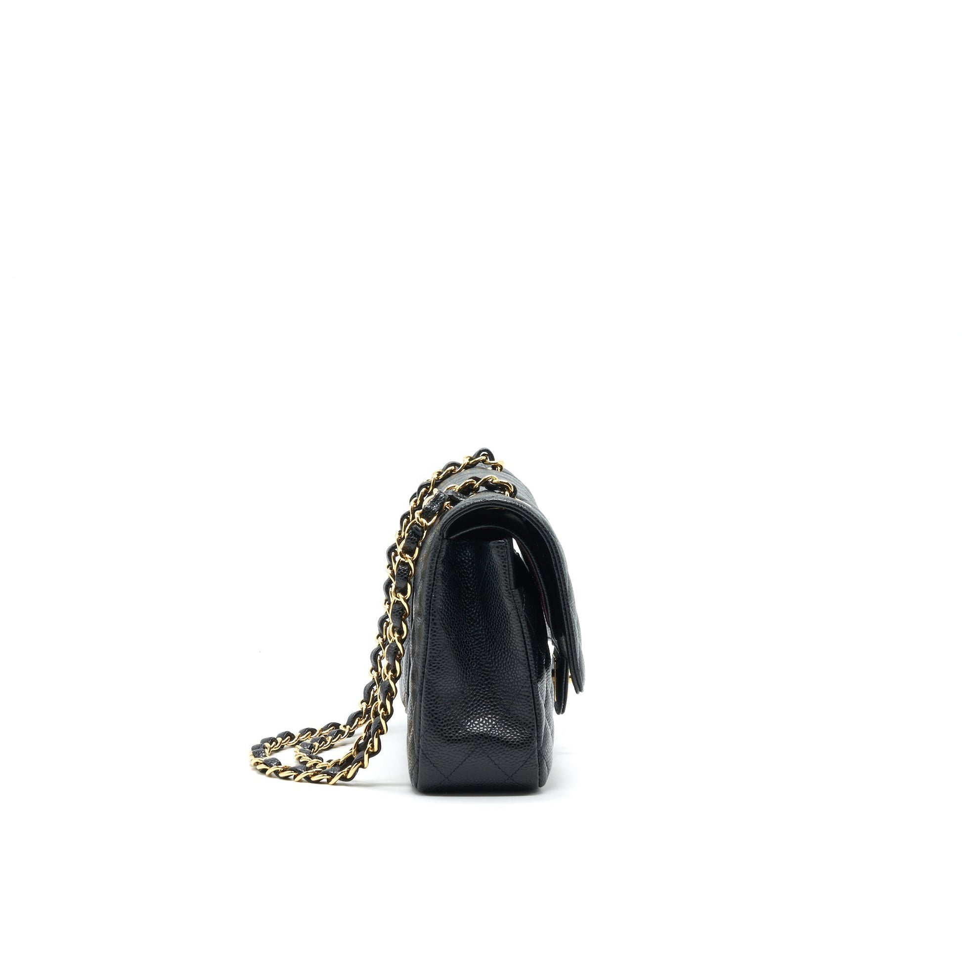 Chanel Medium Classic Double Flap Caviar in Black GHW