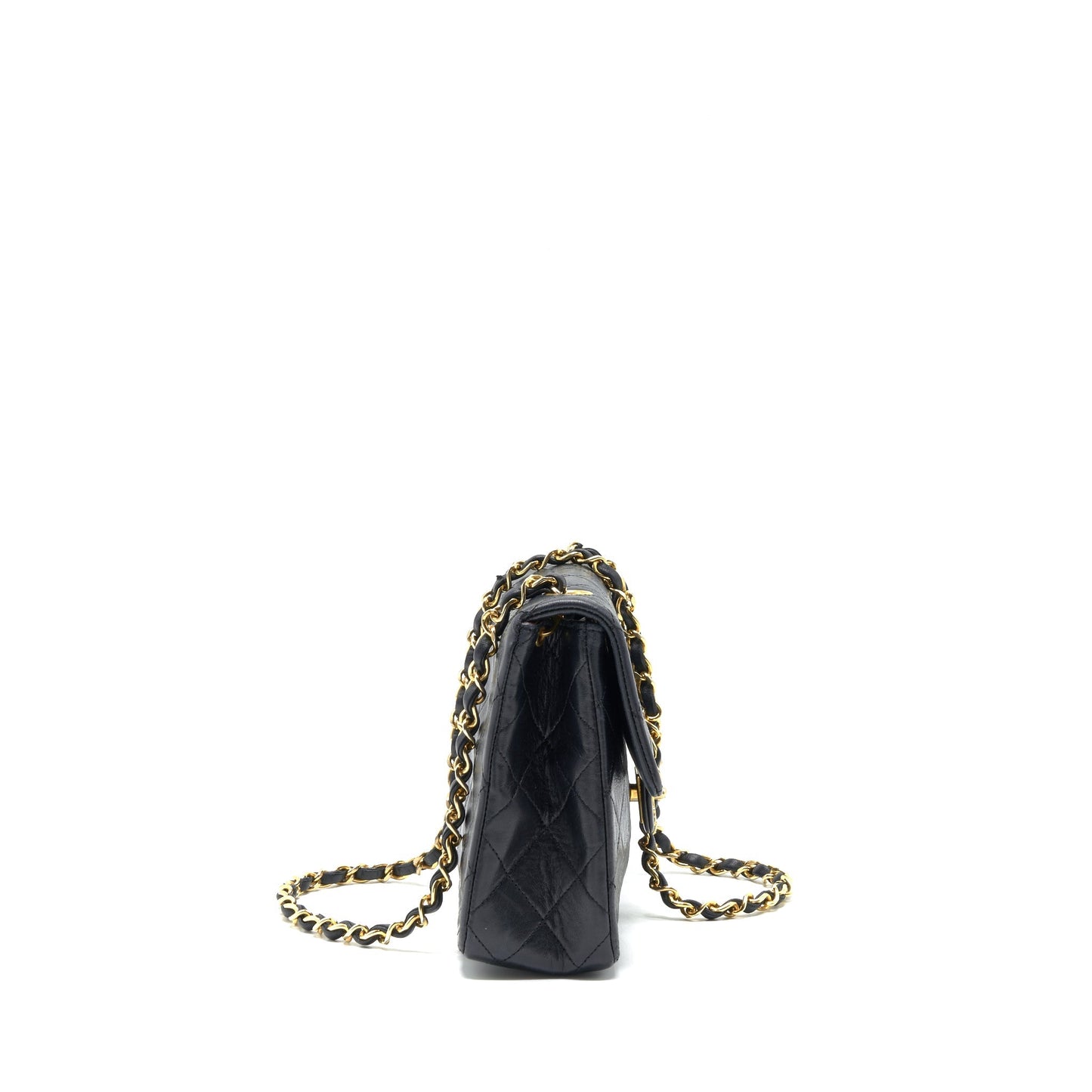 Chanel Flap Lambskin GHW Black Small Shoulder Bag