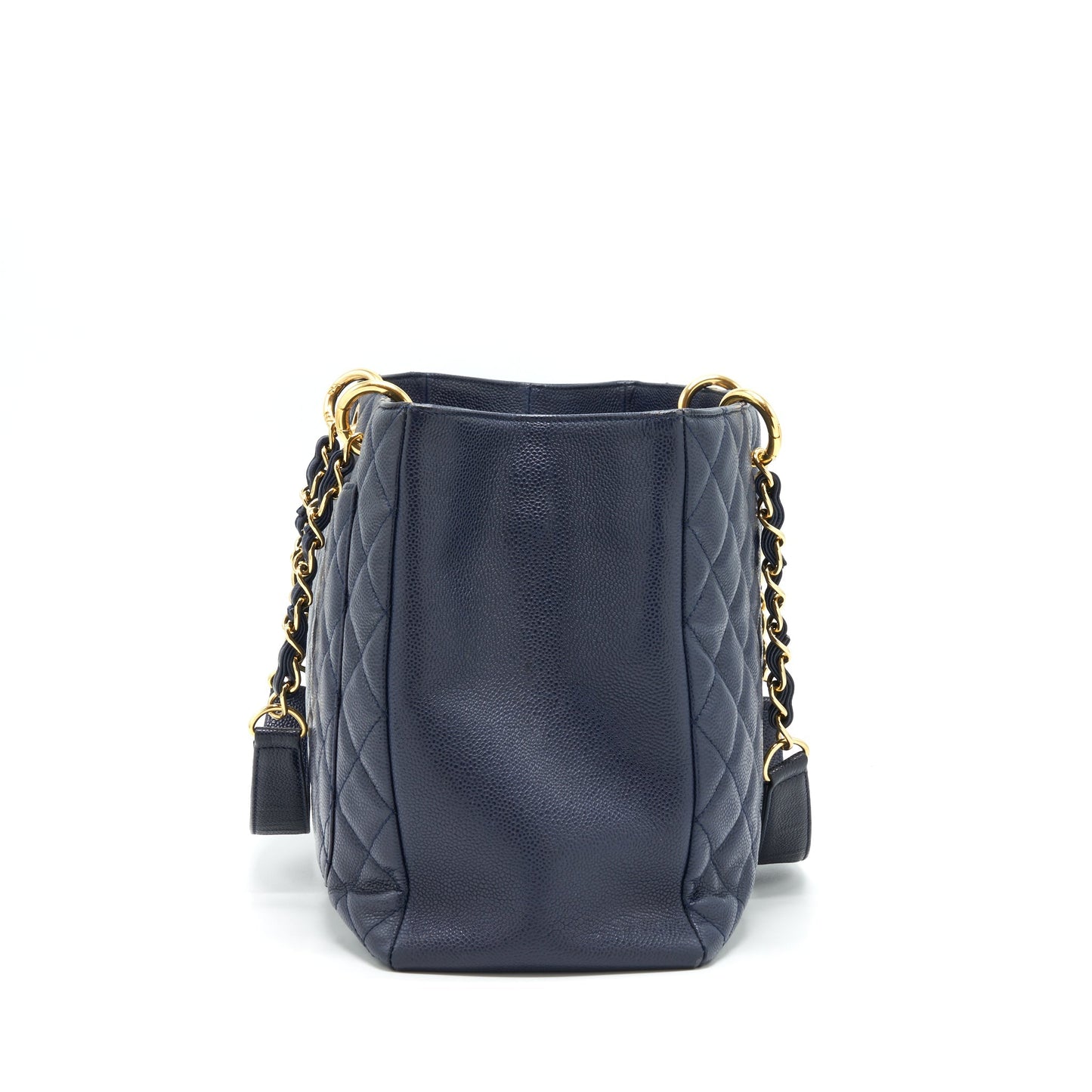 Chanel Grand Shopping XL Caviar Navy GHW Blue Tote Bag