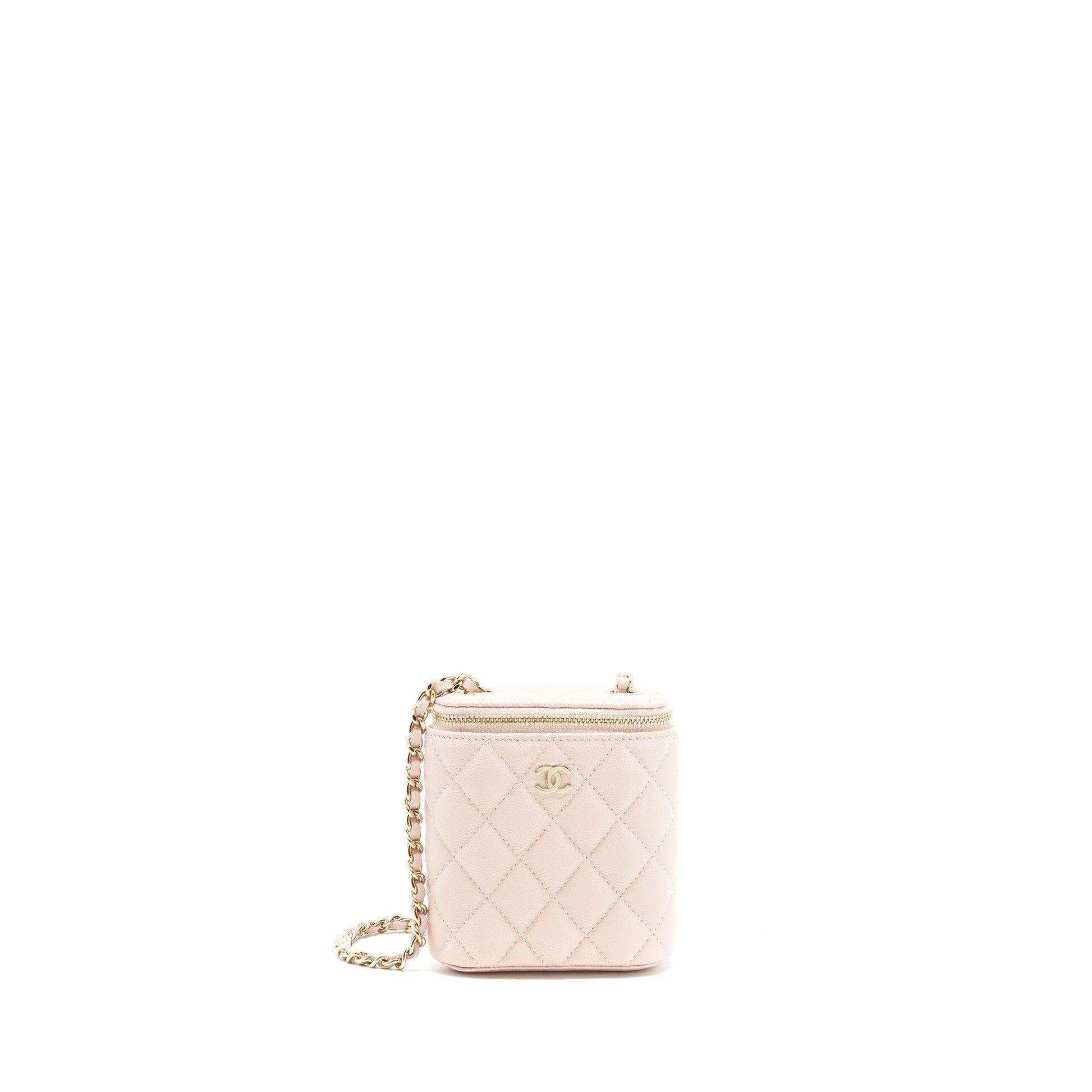 Chanel 21C Vertical Vanity On Caviar Light Pink Handbag