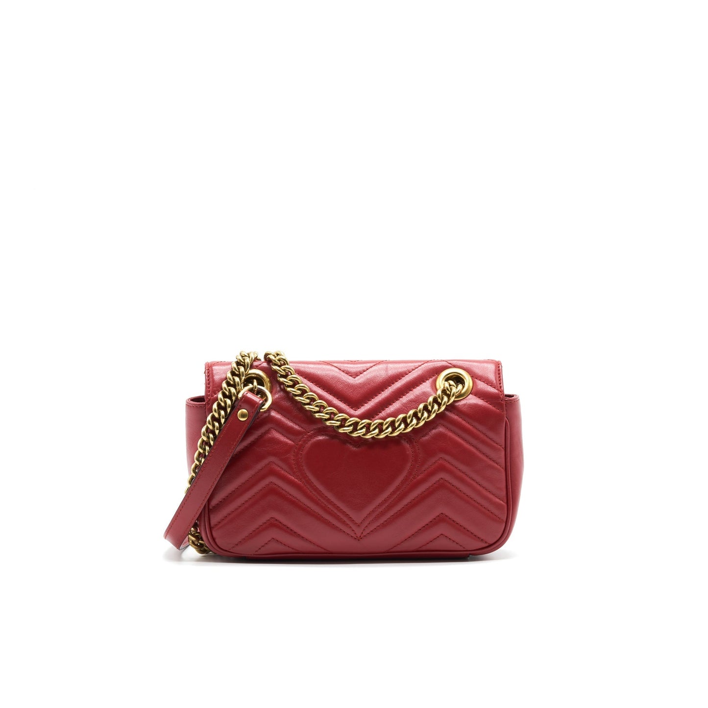 Gucci Marmont Handbag Red Mini Travel Bag