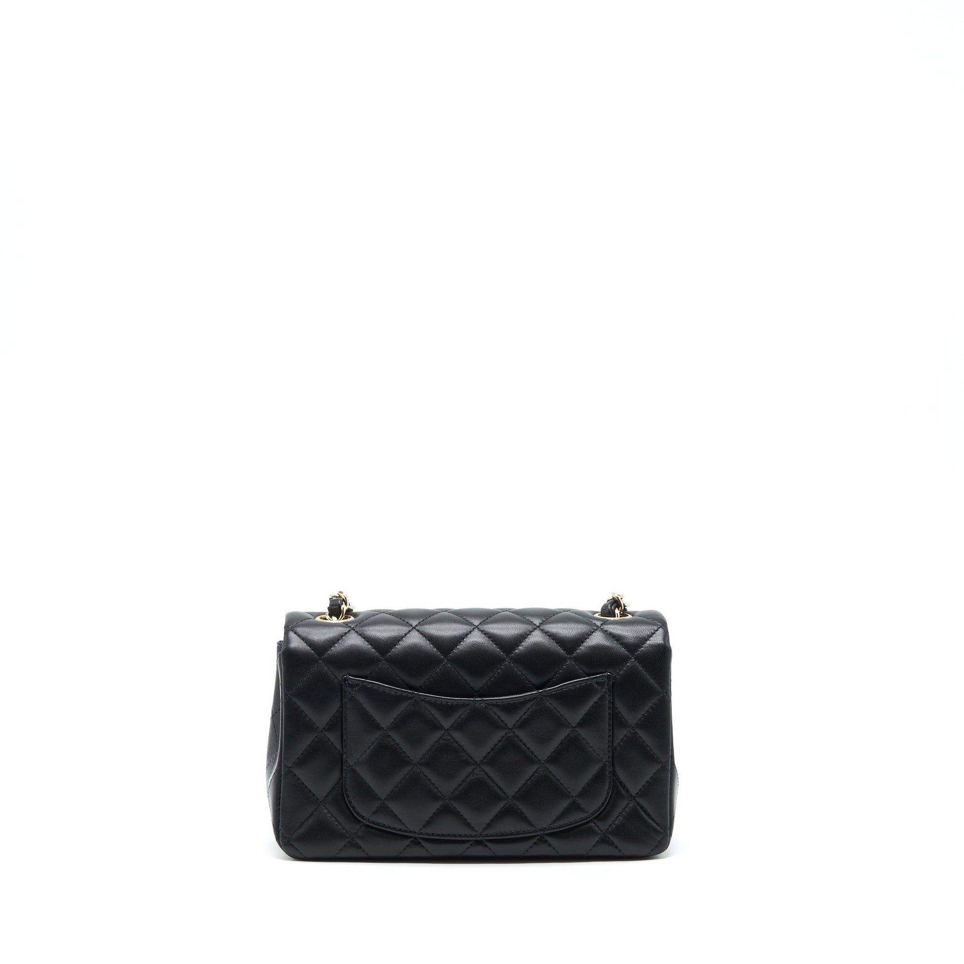 Chanel Rectangular Flap Lambskin LGHW Black Shoulder Bag Lghw 1