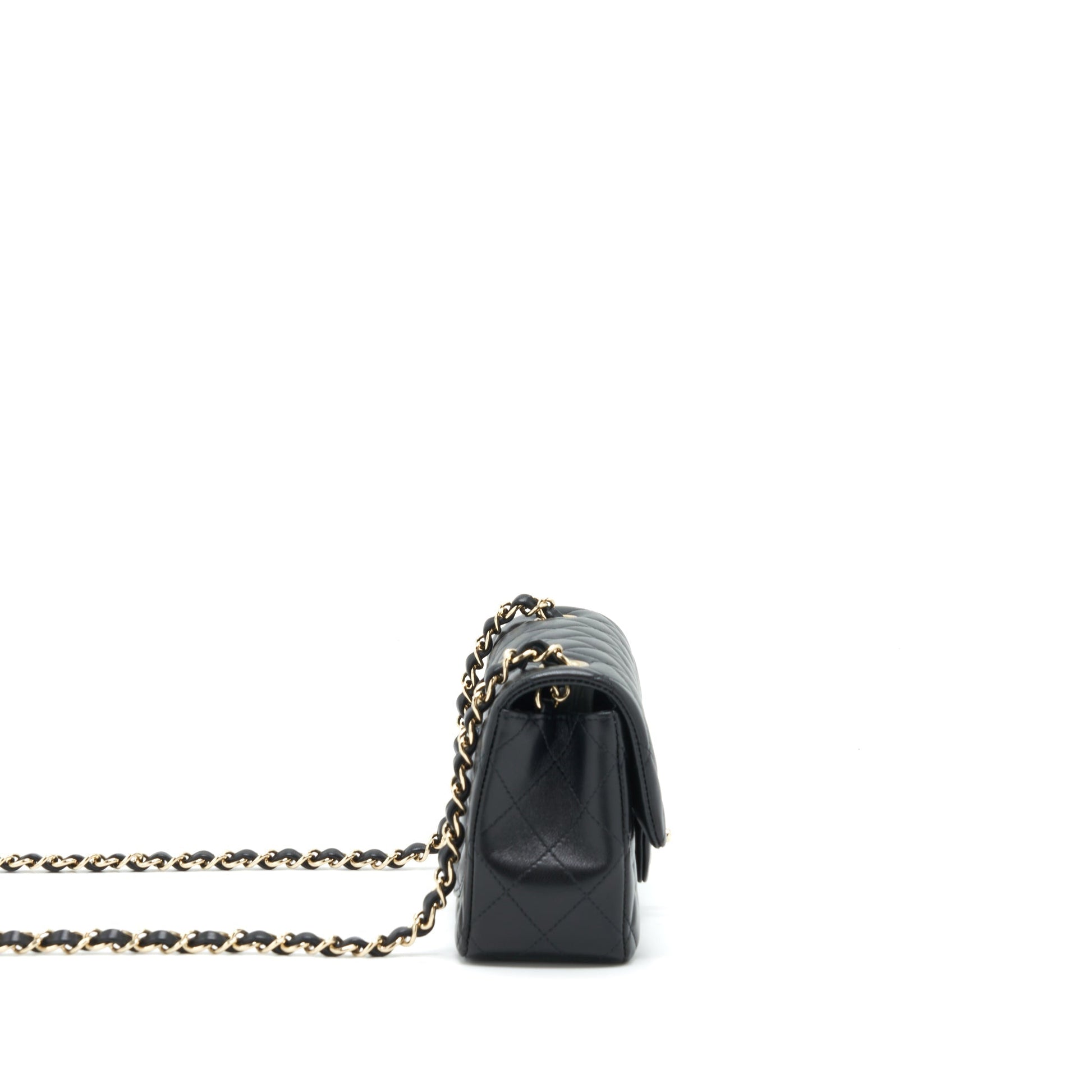 Chanel Rectangular Flap Lambskin LGHW Black Shoulder Bag Lghw 1