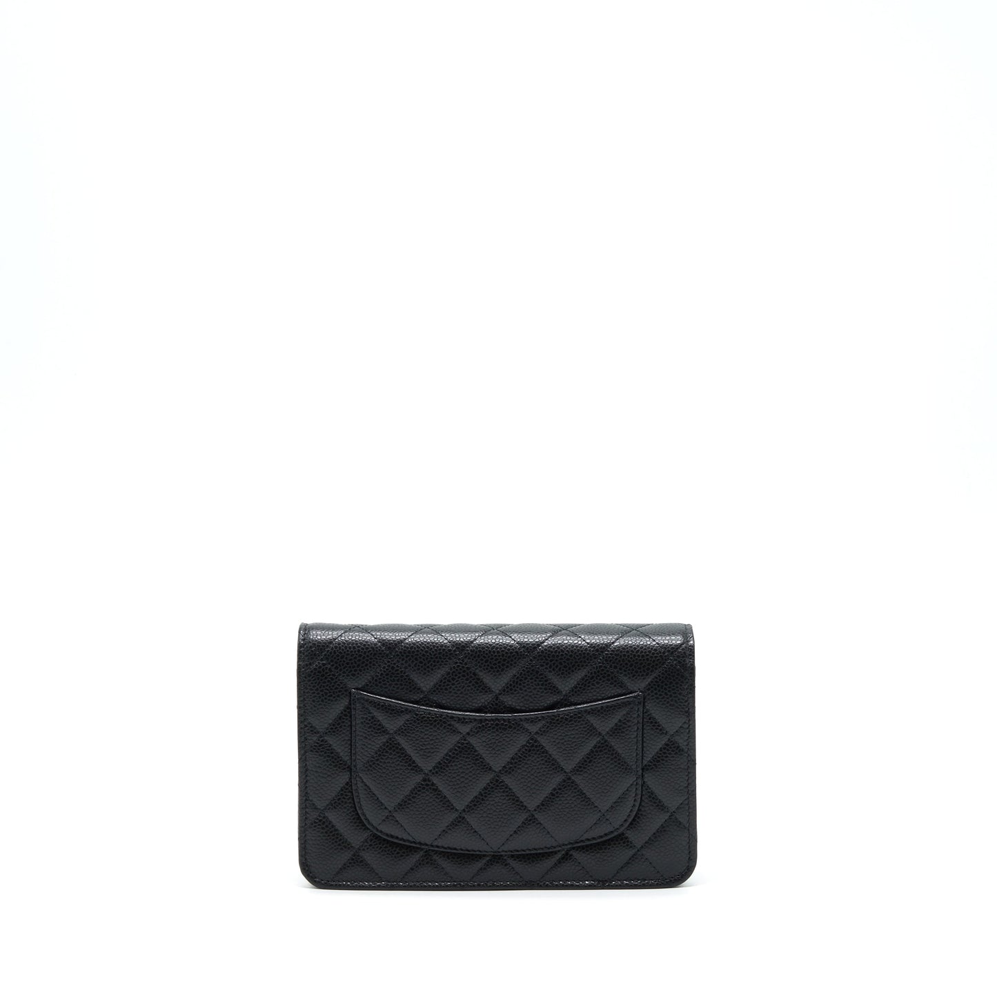 Chanel 22P Classic On Caviar LGHW Microchip Black Wallet Case