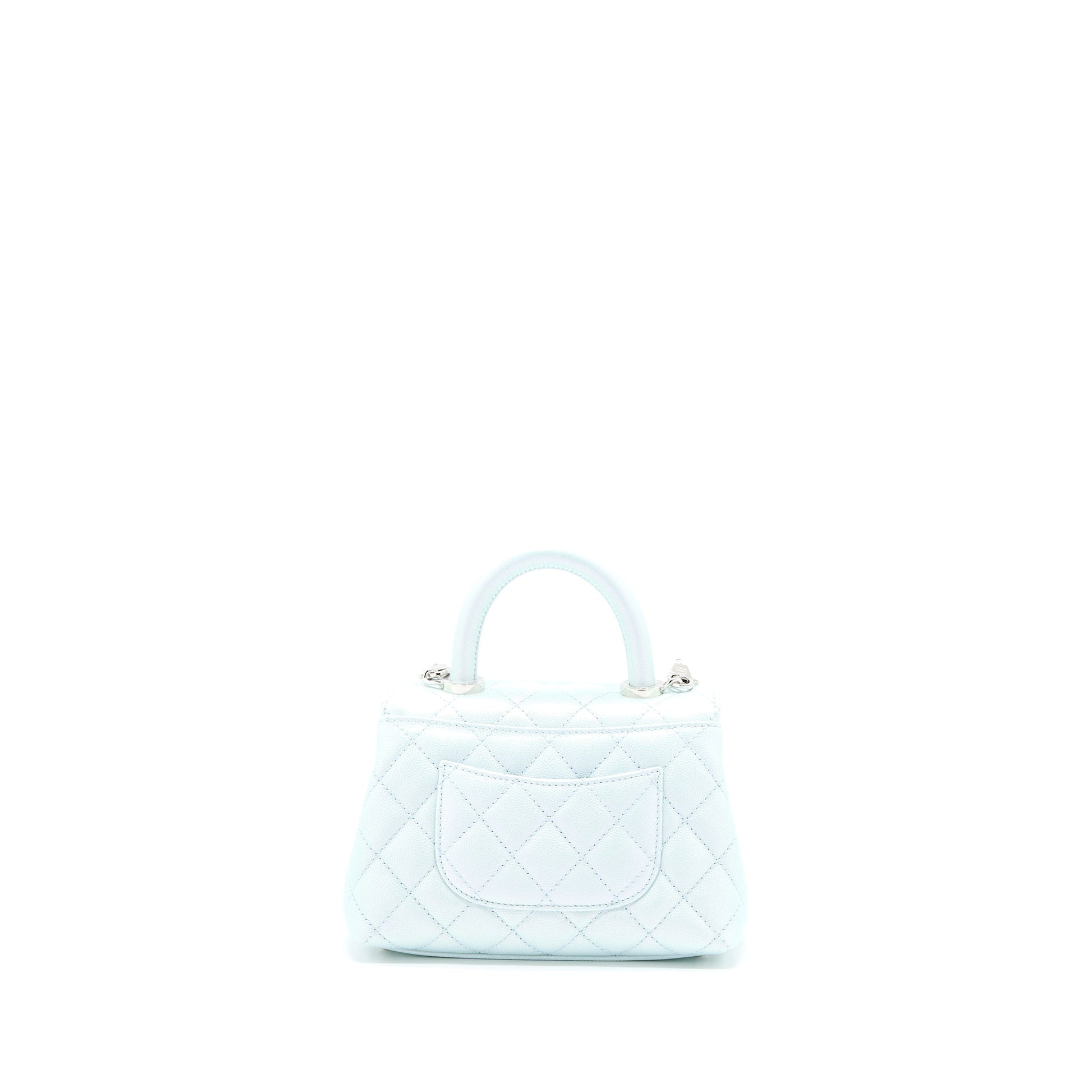 Chanel Coco Handle Ombre Iridescent Caviar Light Multicolour Blue Mini Bag