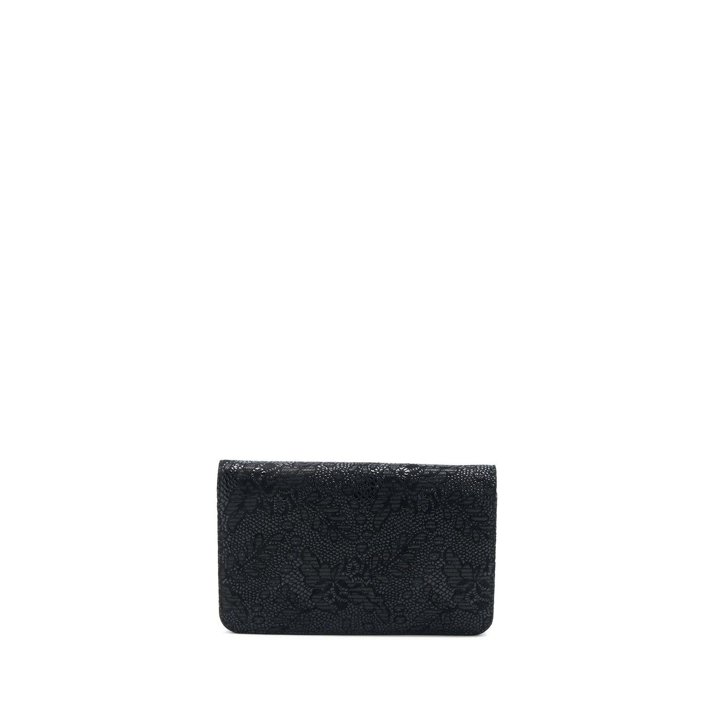 Chanel Seasonal On Fabric SHW Black Wallet Case