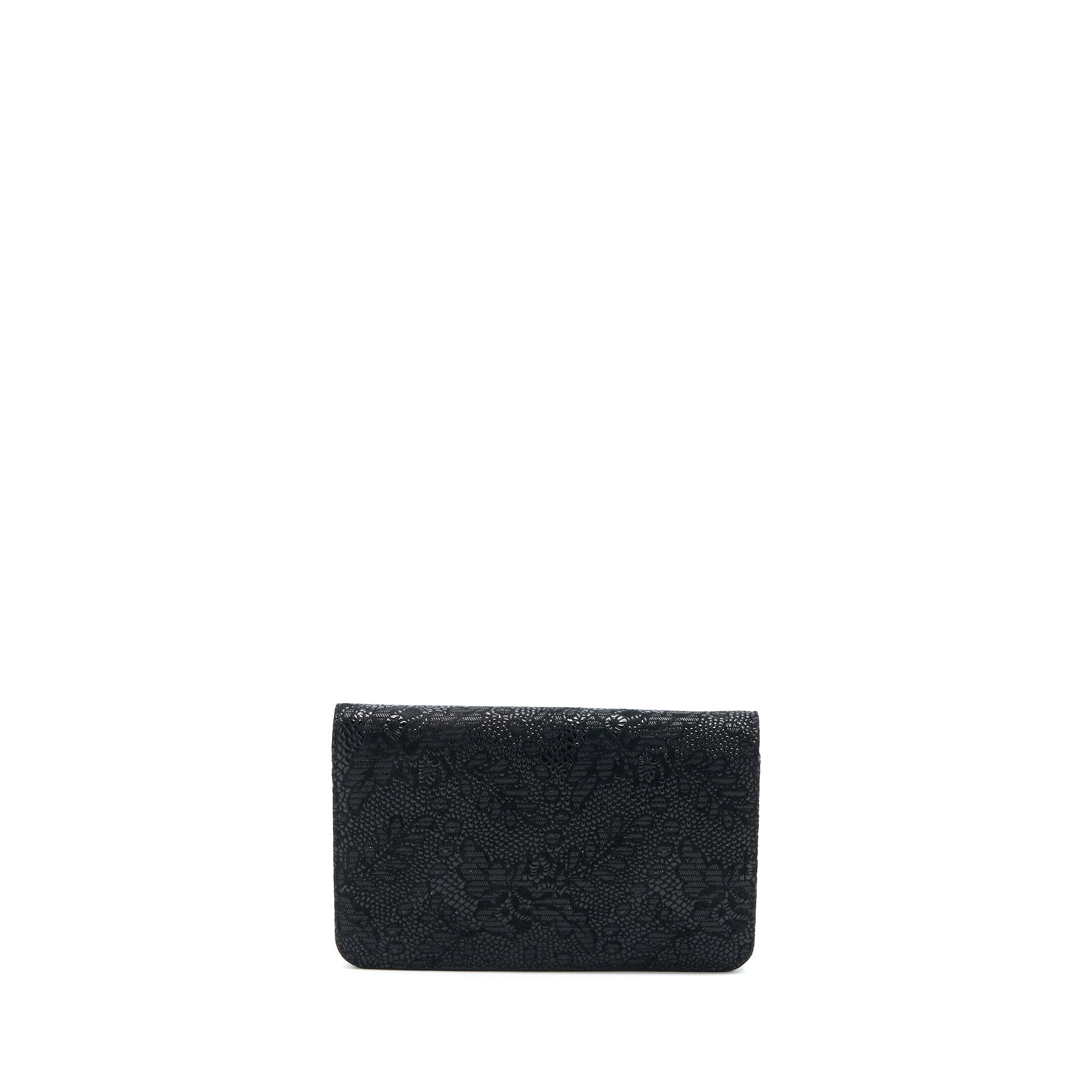Chanel Seasonal On Fabric SHW Black Wallet Case