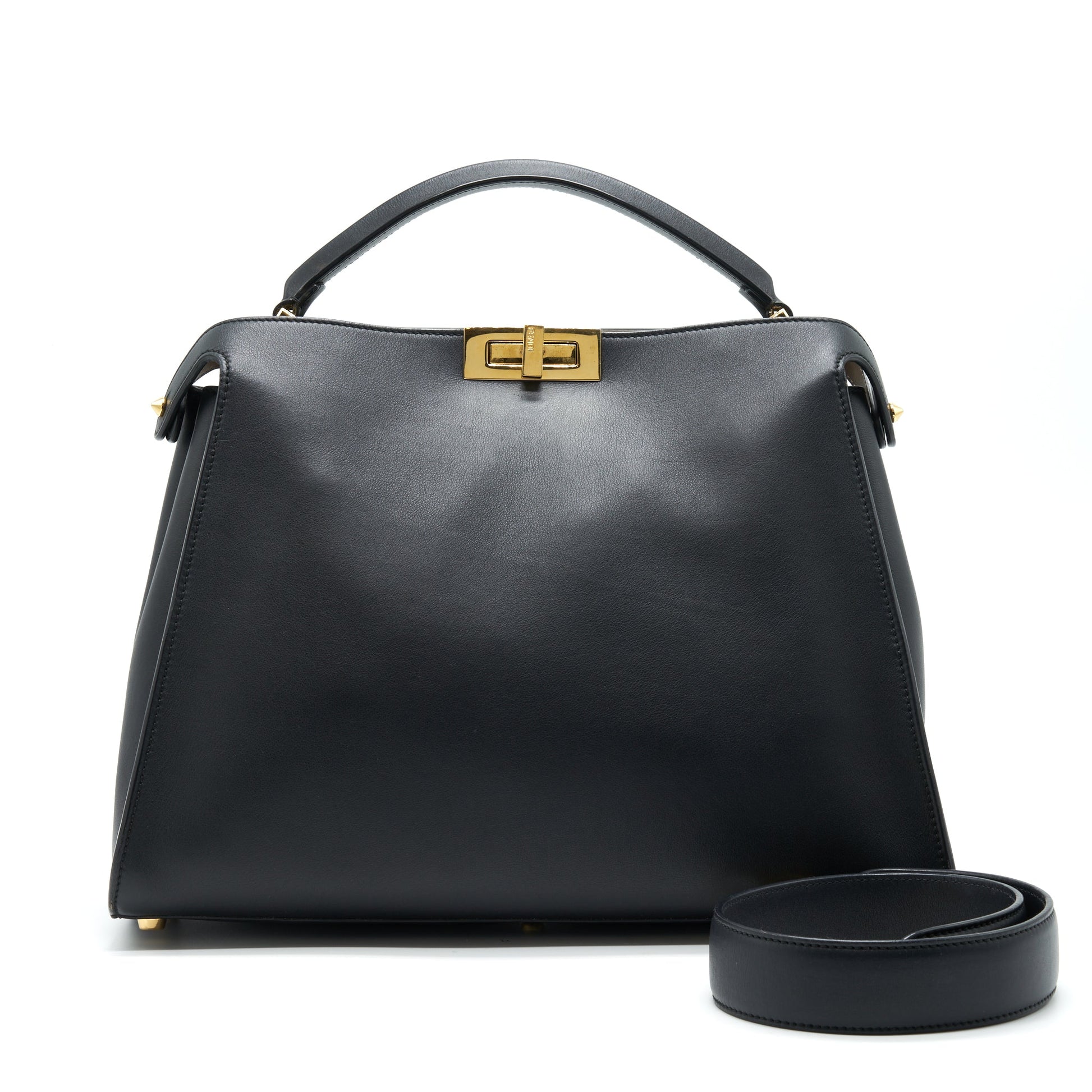 Fendi Peekaboo Purse Black Travel Bag