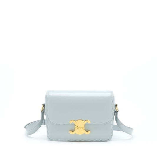 Celine Teen Triomphe Purse Calfskin Mineral Handbag Travel Bag