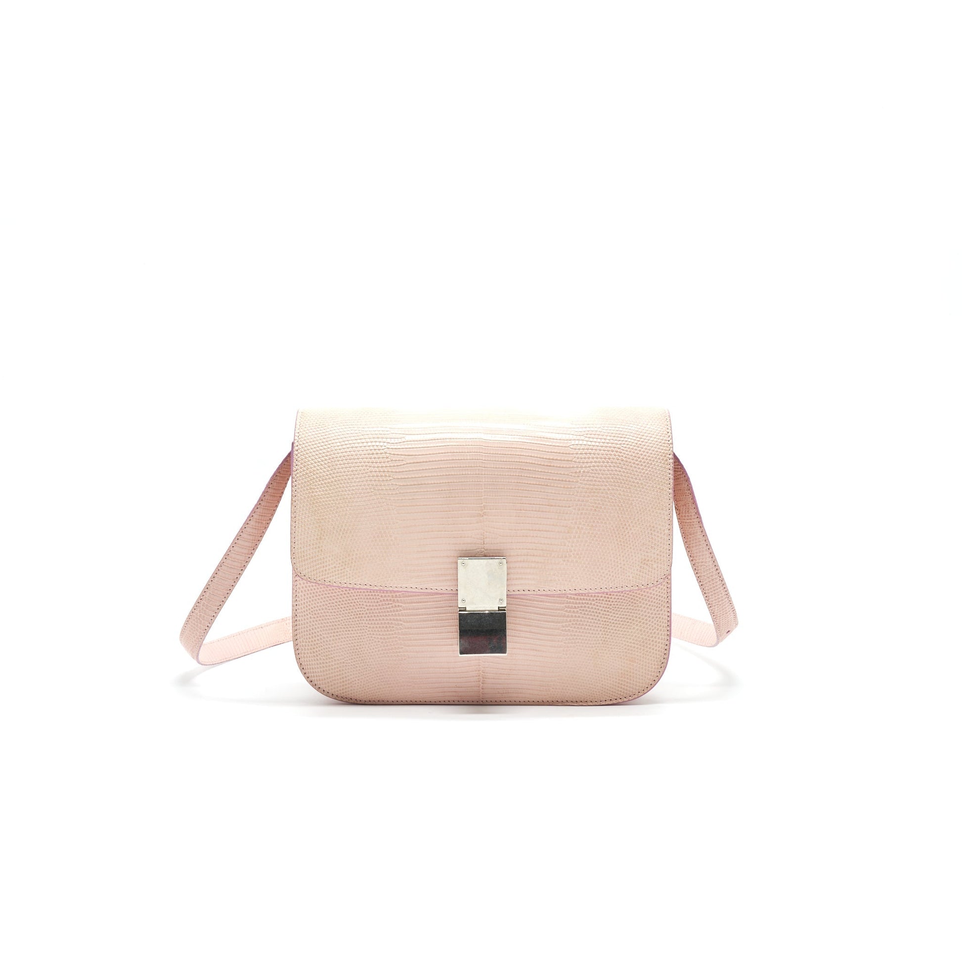 Celine Classic Purse In Lizard Light Handbag Pink Travel Bag
