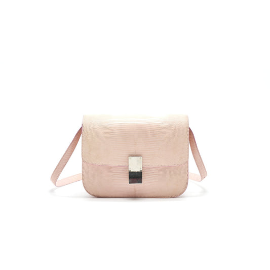 Celine Classic Purse In Lizard Light Handbag Pink Travel Bag