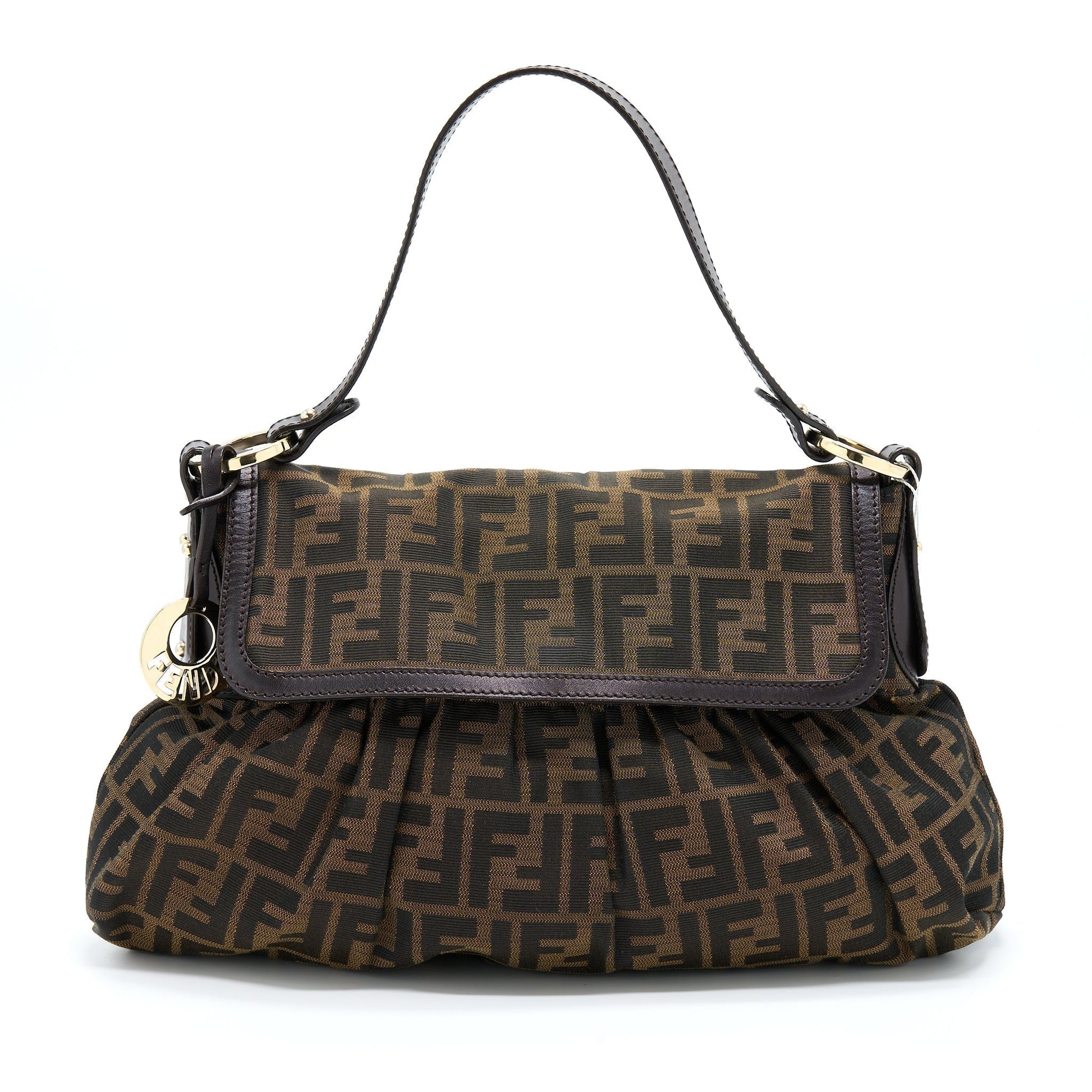 Fendi Zuuca Chef Purse Canvas Flap Travel Bag