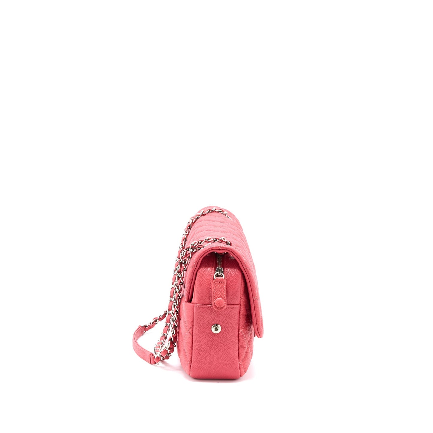 Chanel Easy Flap Caviar SHW Pink Shoulder Bag
