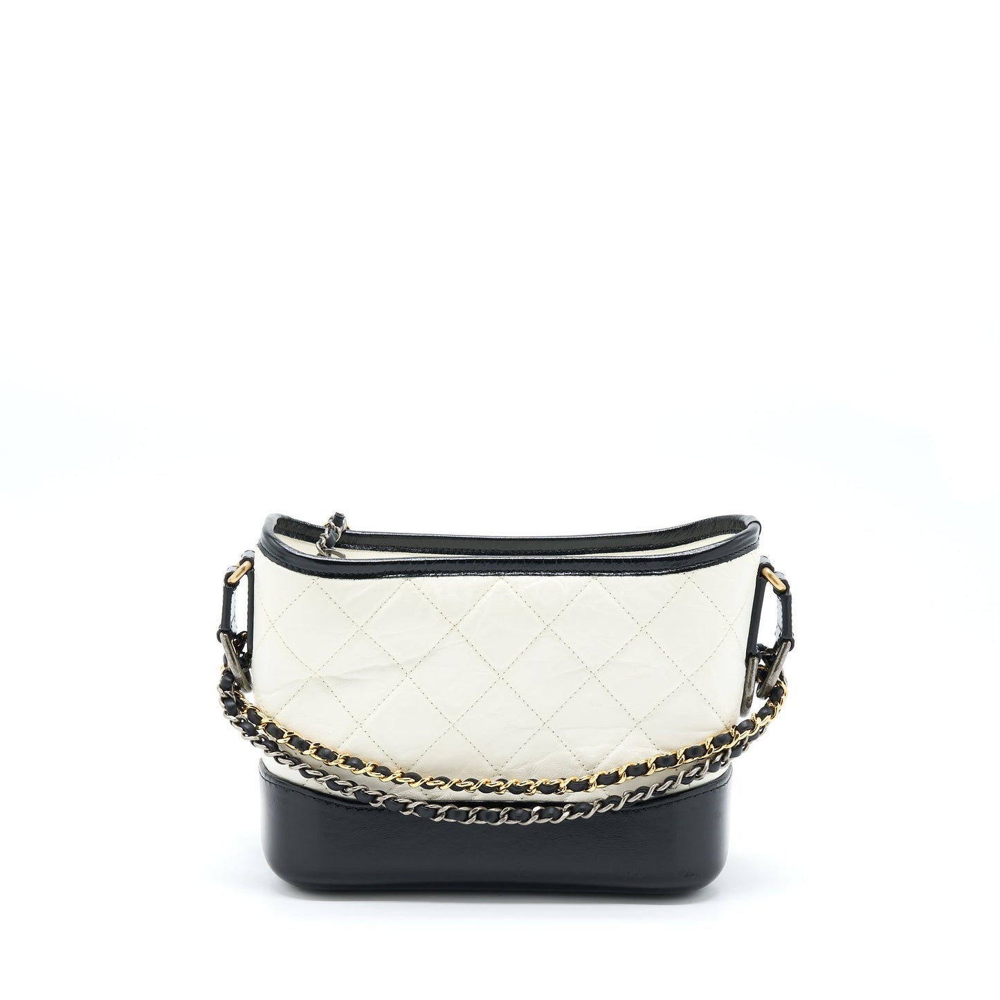 Chanel Gabrielle Hobo Hardware Multicolour Black White Small Shoulder Bag