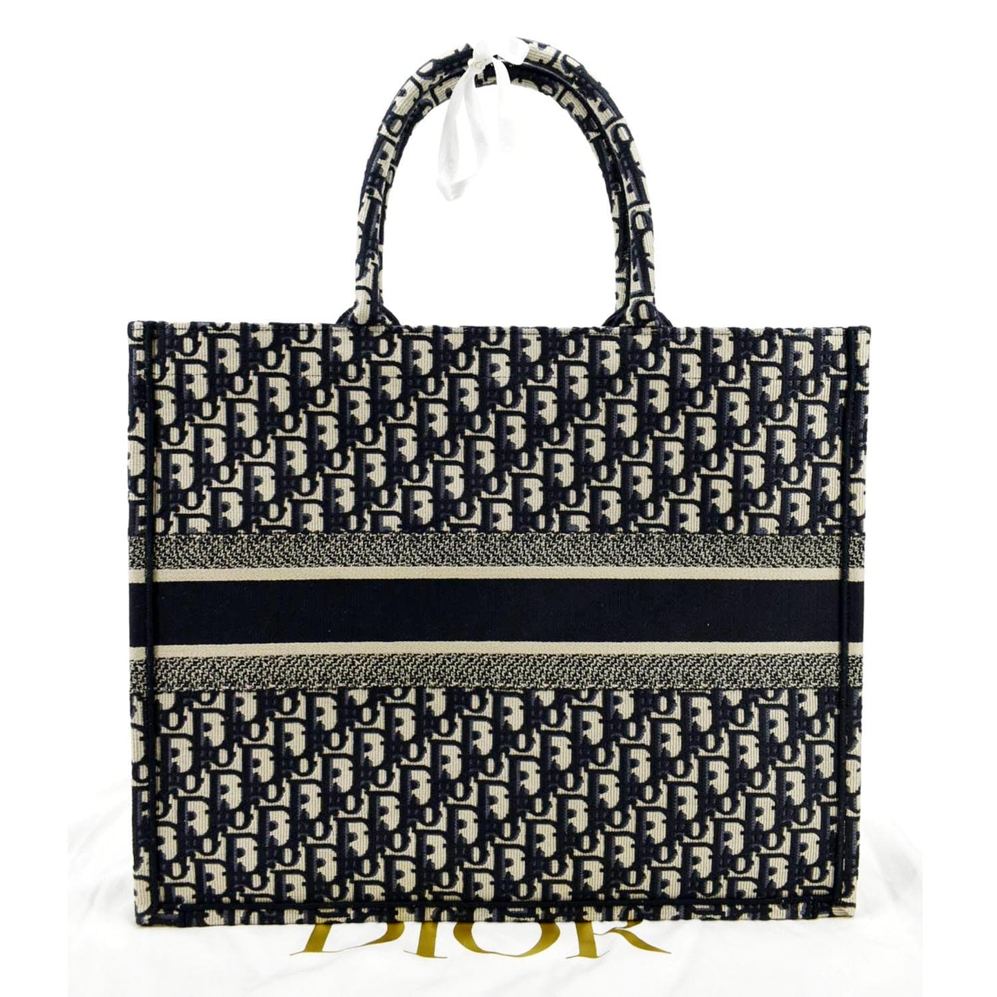 Dior Book Oblique Tote Bag Canvas Multicolor Large
