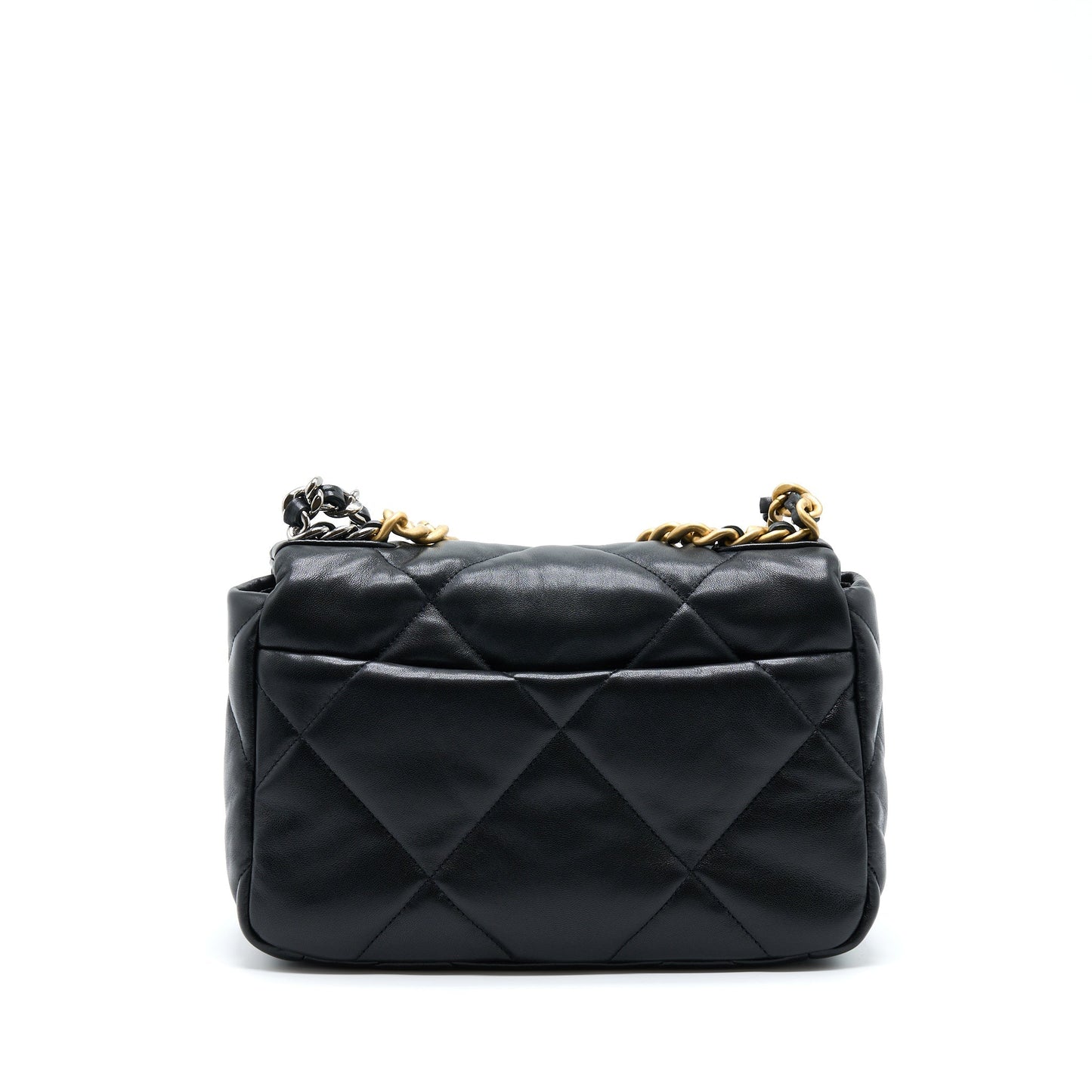 Chanel 19 Lambskin Hardware Microchip Multicolour Black Small Handbag Microchip 1