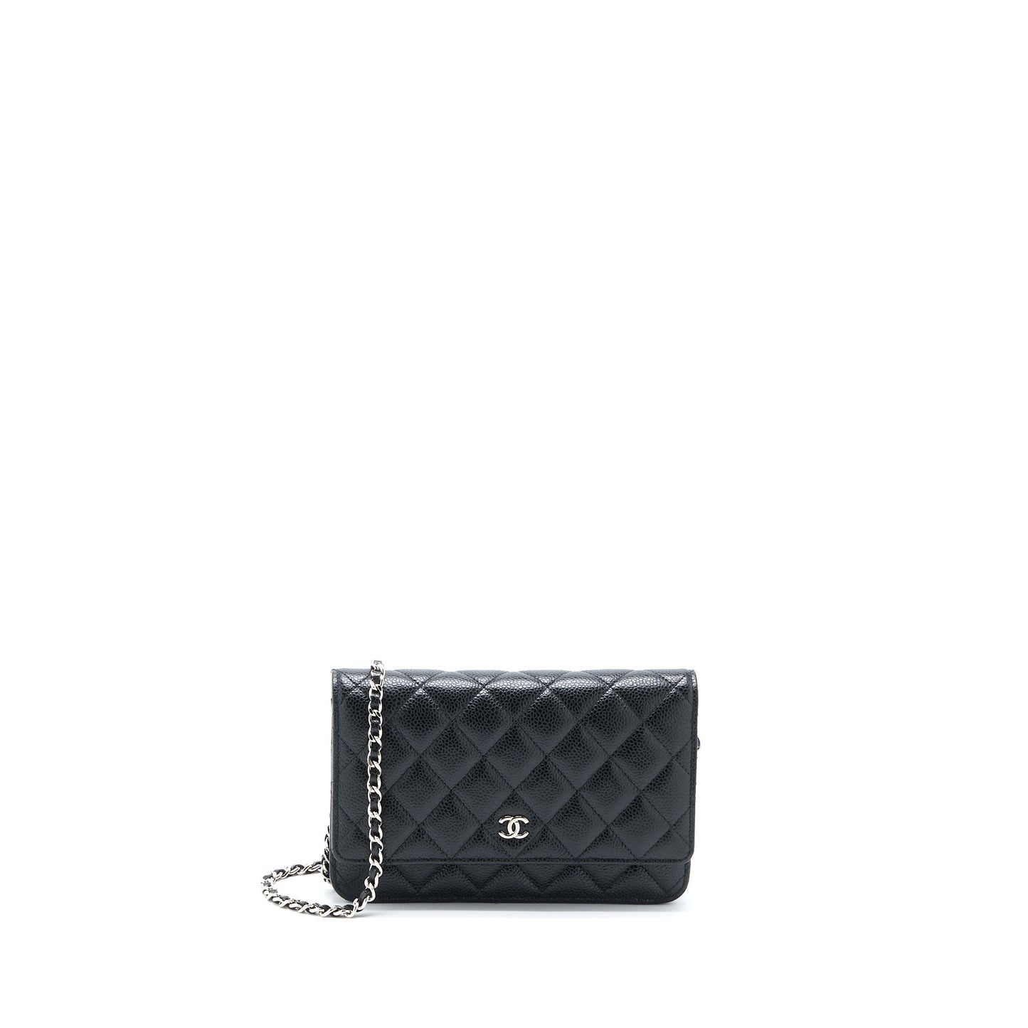 Chanel Classic on Caviar SHW Microchip Black Wallet Case Microchip 6