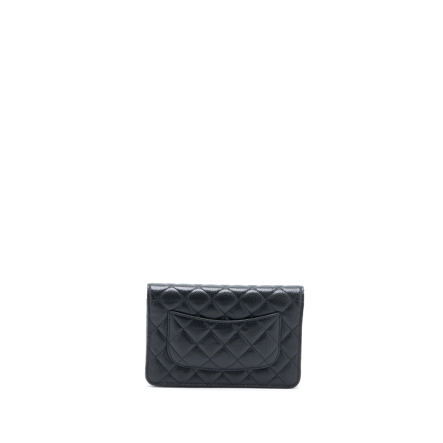 Chanel Classic on Caviar SHW Microchip Black Wallet Case Microchip 6