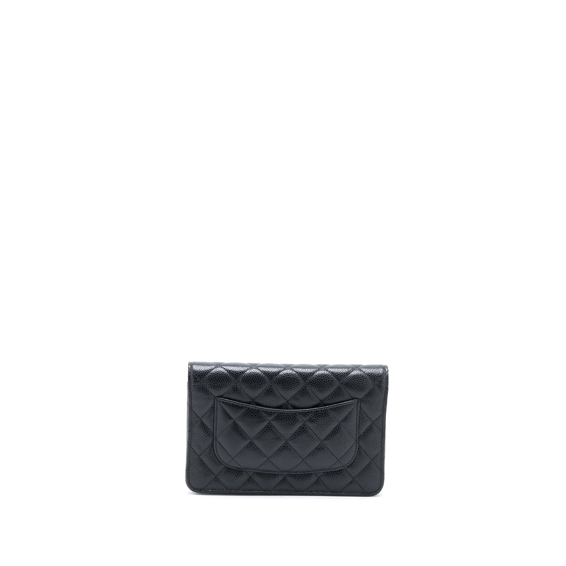 Chanel Classic on Caviar SHW Microchip Black Wallet Case Microchip 6
