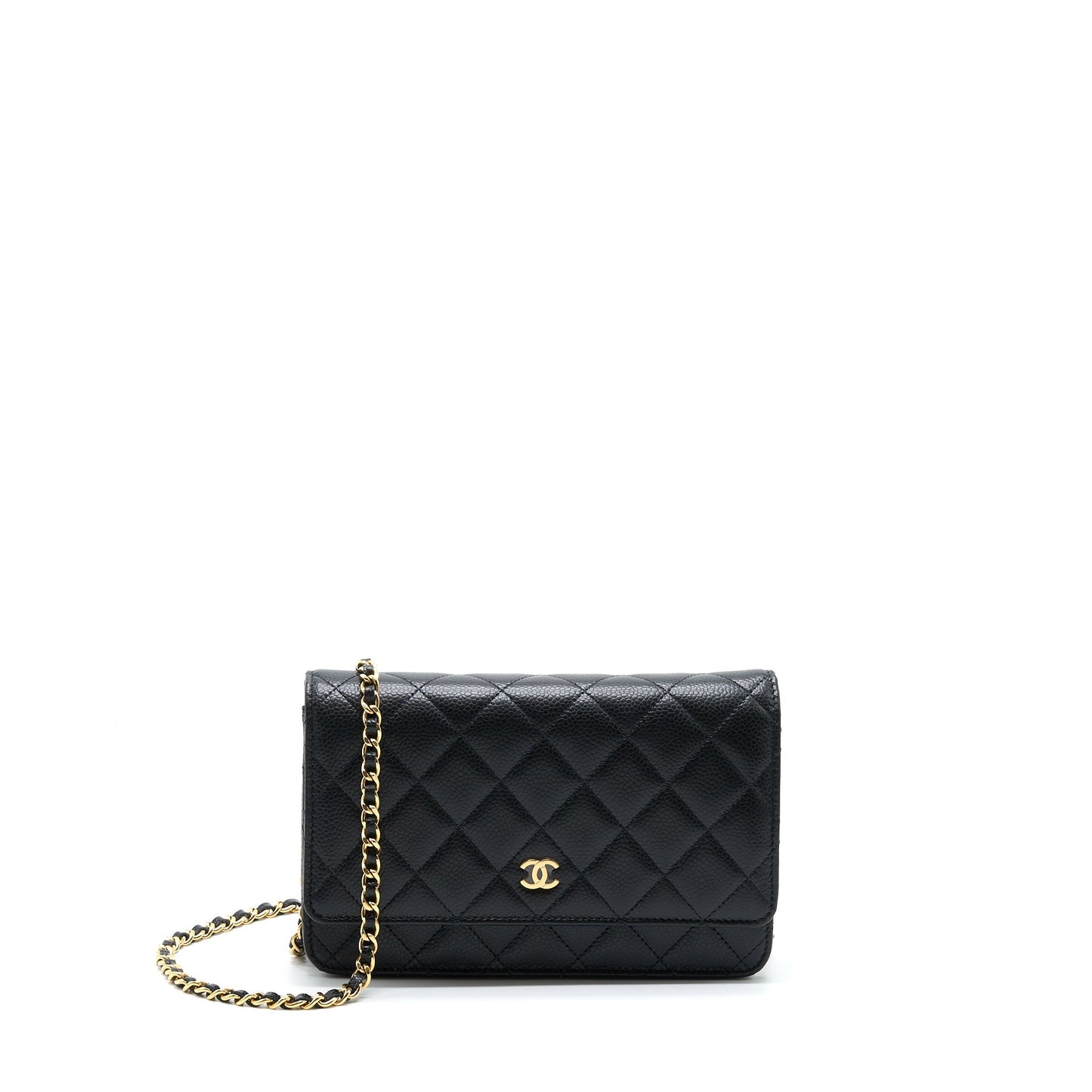 Chanel Classic On Caviar GHW Microchip Black Wallet Case Microchip 2