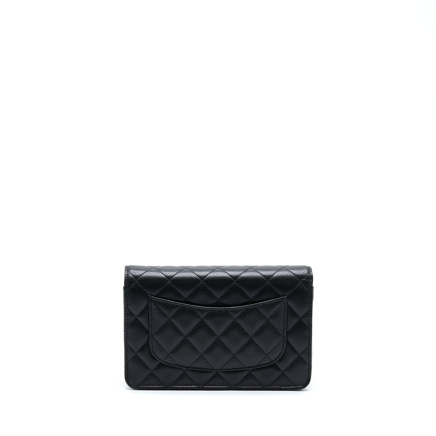 Chanel Classic On Caviar GHW Microchip Black Wallet Case Microchip 2