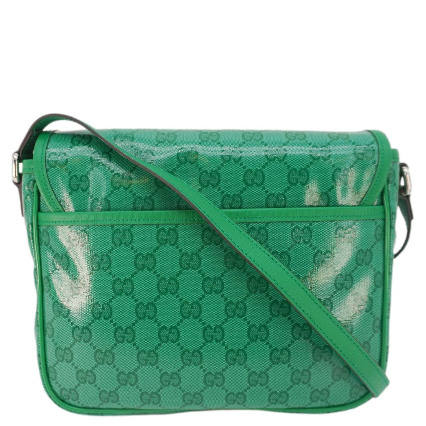 Gucci Kids Supreme Shoulder Bag Canvas Green