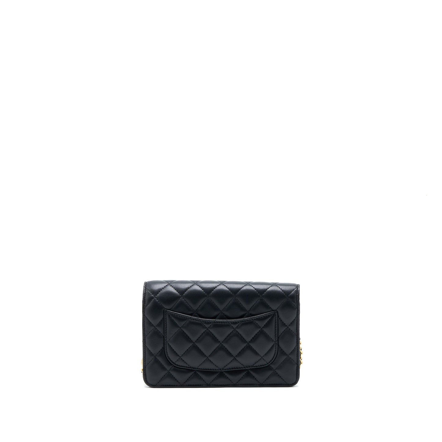 Chanel Pearl Crush On Lambskin GHW Microchip Black Wallet Case Microchip 4