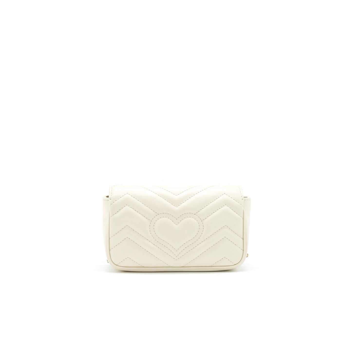 Gucci Marmont Super Bag In White Mini Travel Bag