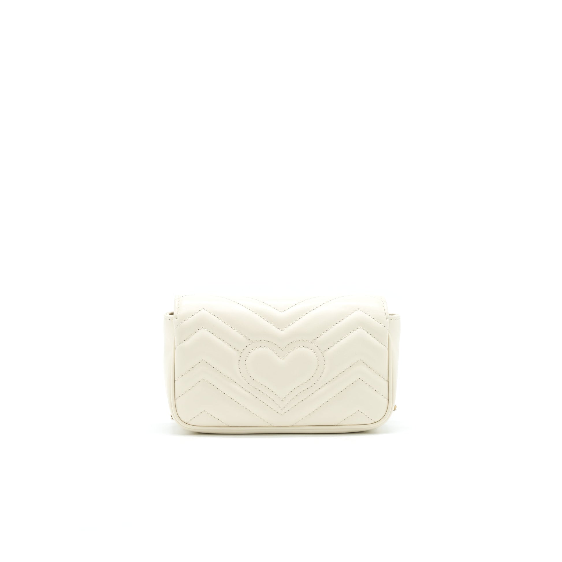 Gucci Marmont Super Bag In White Mini Travel Bag
