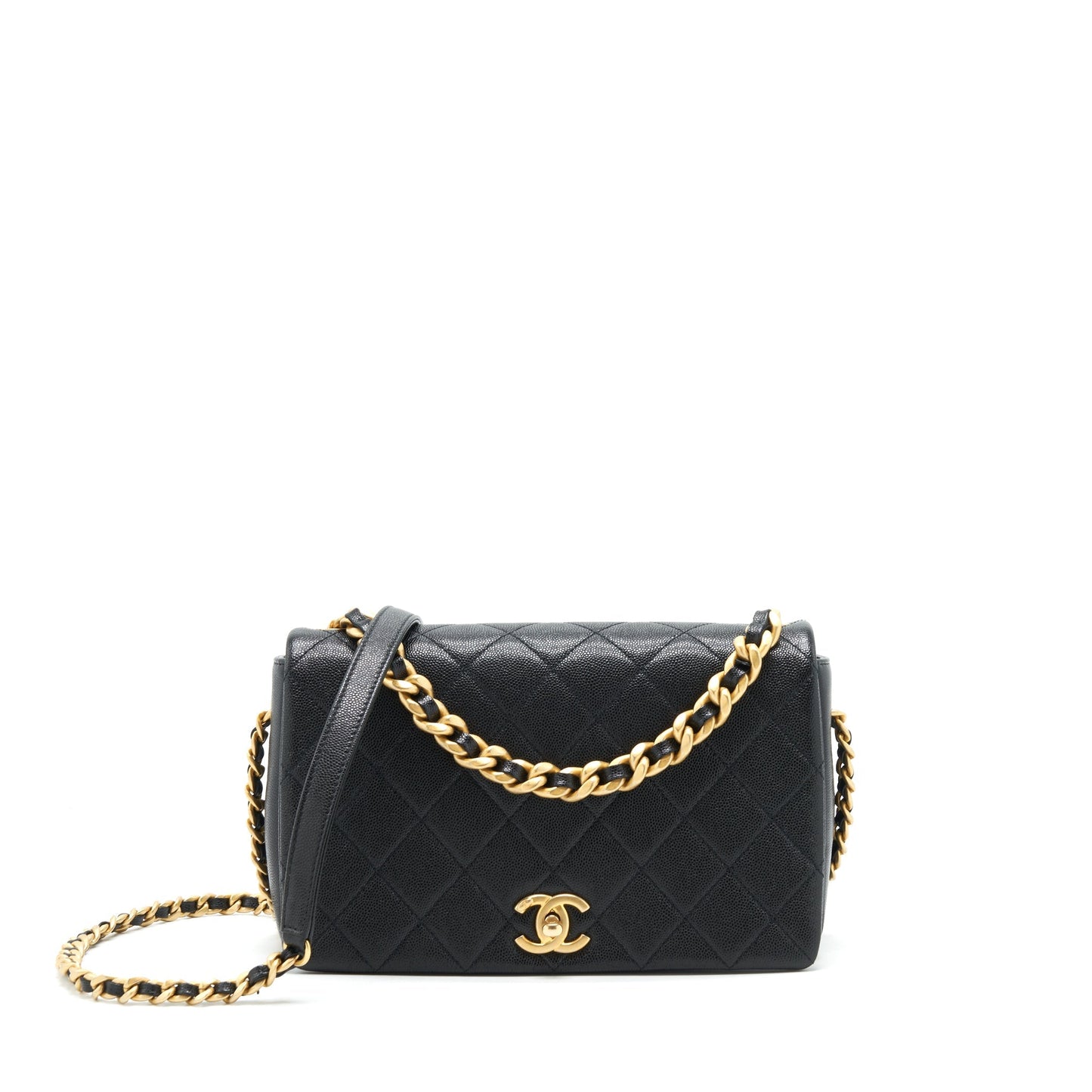 Chanel Seasonal Flap Caviar GHW Black Shoulder Bag