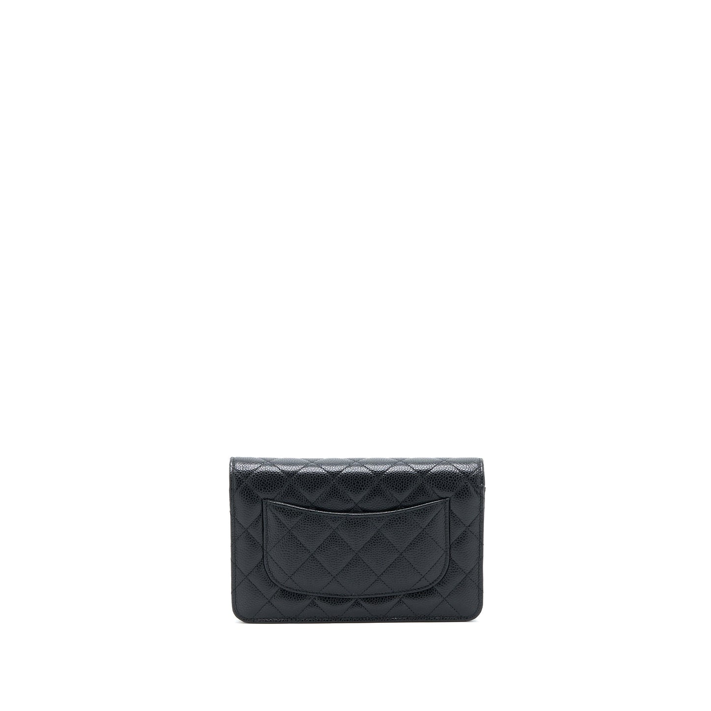 Chanel Classic On Caviar GHW Microchip Black Wallet Case Microchip 12