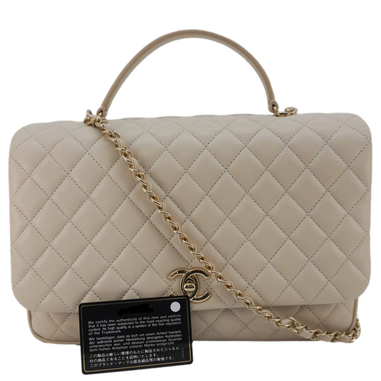 Chanel Citizen Chic Flap Quilted Leather White Travel Bag